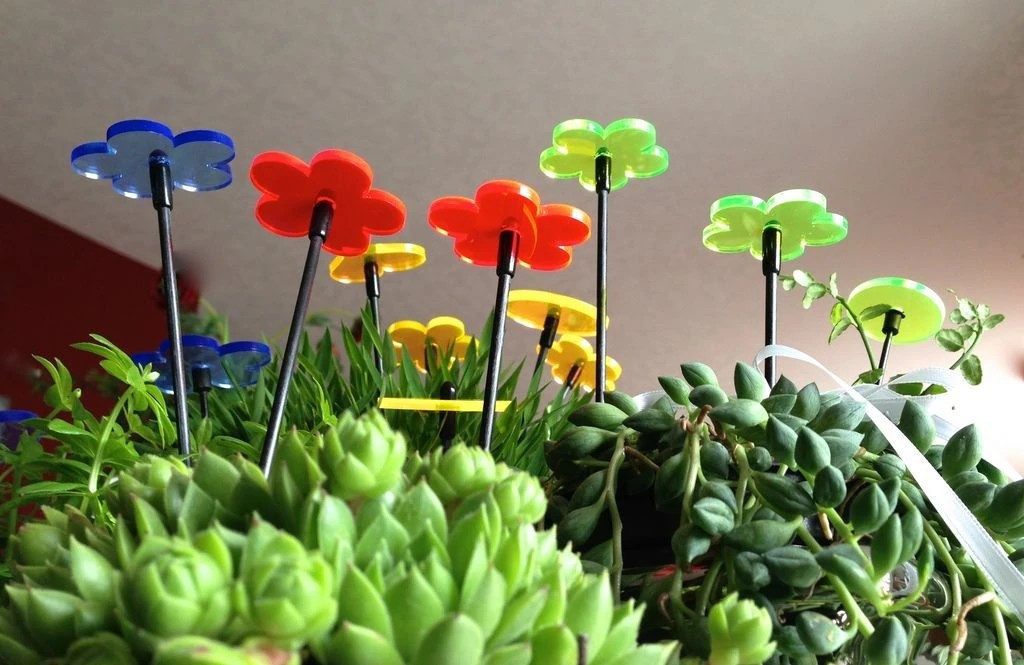 Elliot Wanddekoobjekt Elliot Lichtzauber Blume 4 cm orange mit 20 cm Stab