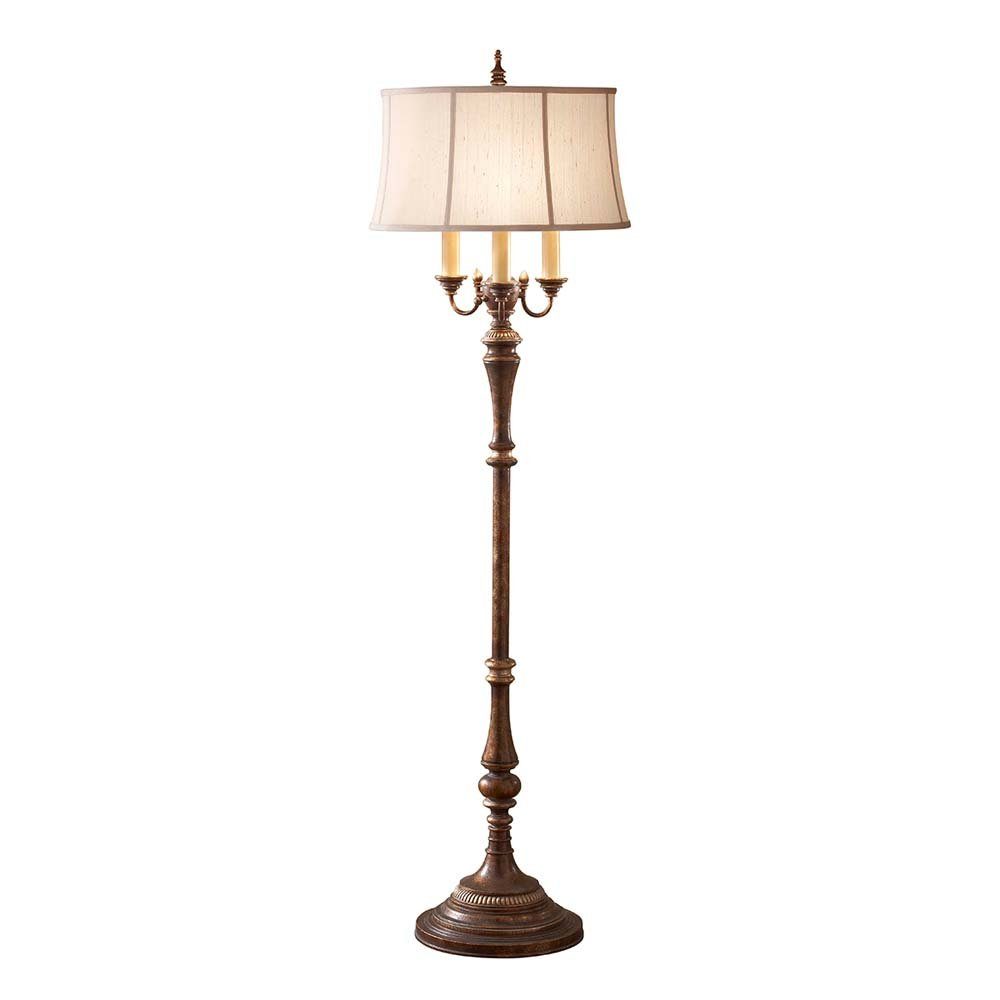 Elstead LIGHTING Stehlampe, Leuchtmittel nicht inklusive, Stehlampe Stehleuchte Wohnzimmerlampe Stahl Crackle H 159,4 cm 4