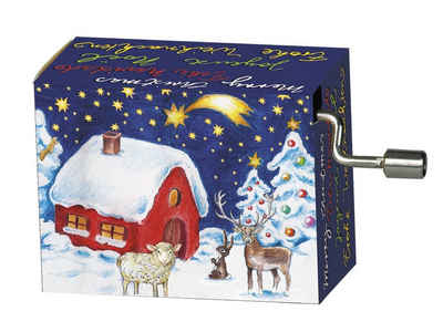 Fridolin Spieluhr Kurbel-Spieldose Melodie: We wish you a merry Christmas, (Set, 1-tlg), auf Resonanzboden montiert