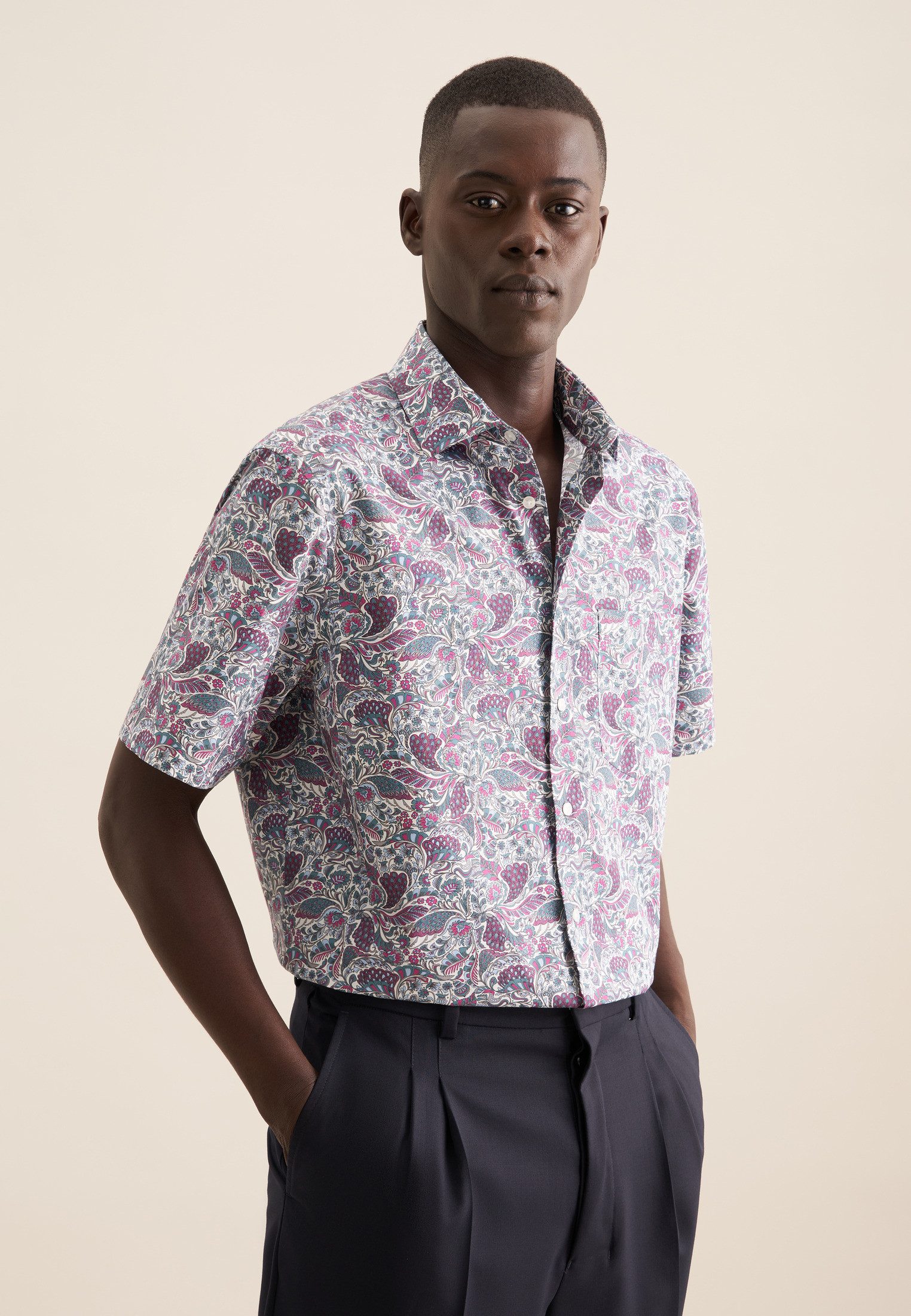 seidensticker Businesshemd Regular Regular 1/2 Kentkragen Druck günstig online kaufen