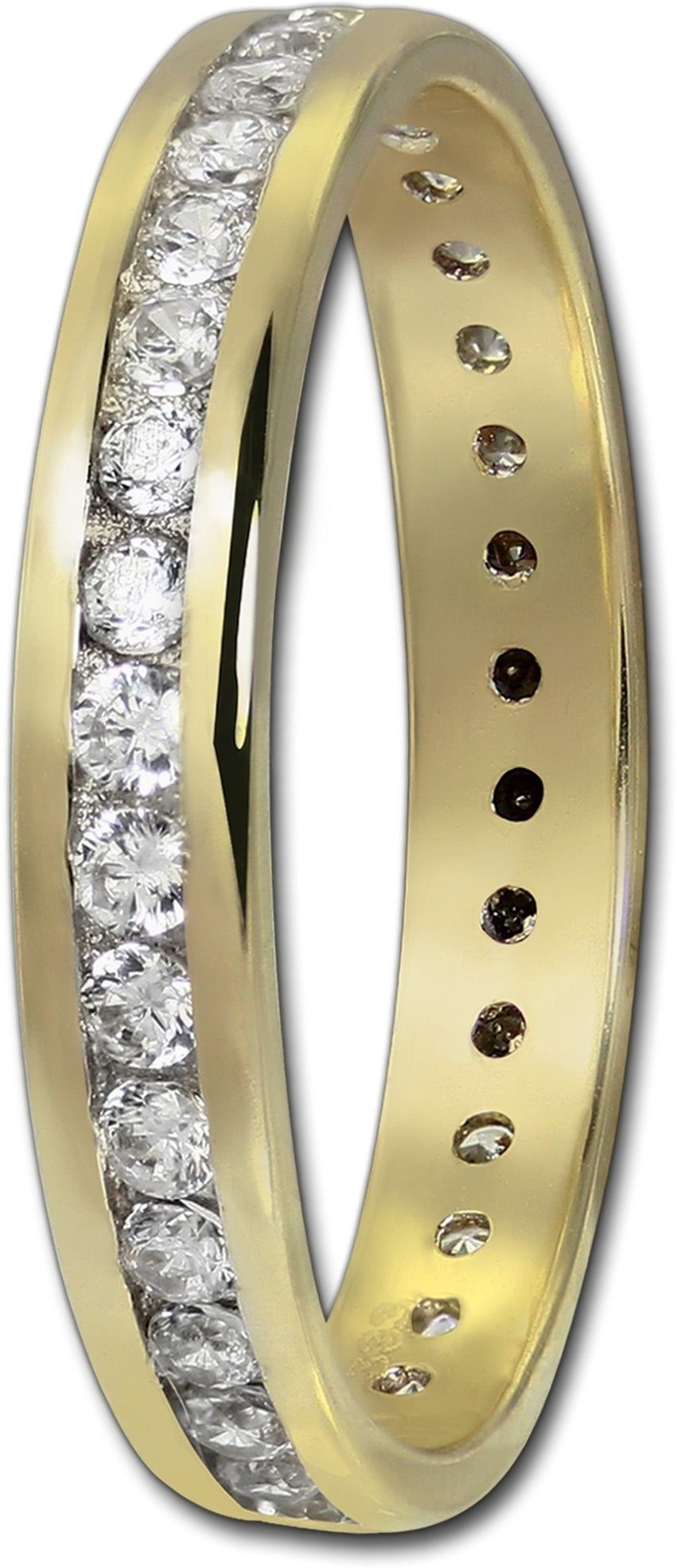 GoldDream Goldring GoldDream Ring Damen Gr. 58 Gold 8K, Damen Ring Echtgold, 333er Gelbgold, gold, weiß, Zirkonia