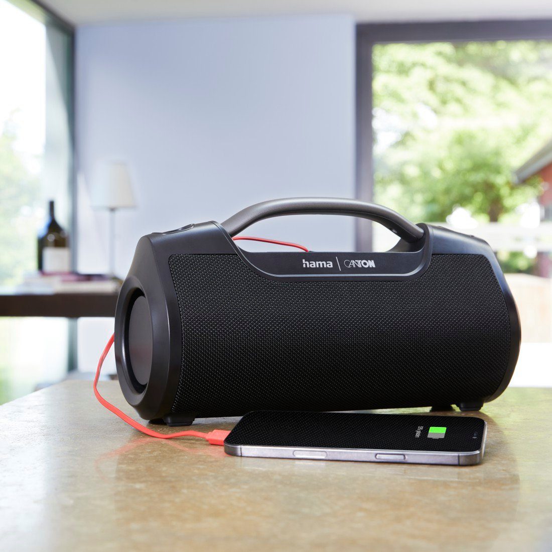 Hama Bluetooth Lautsprecher Akku (Musikbox wasserdicht IPX6, PowerPack 60W) Bluetooth-Lautsprecher Stereo (A2DP Bluetooth, AVRCP Bluetooth, Bluetooth, HFP, 60 W)