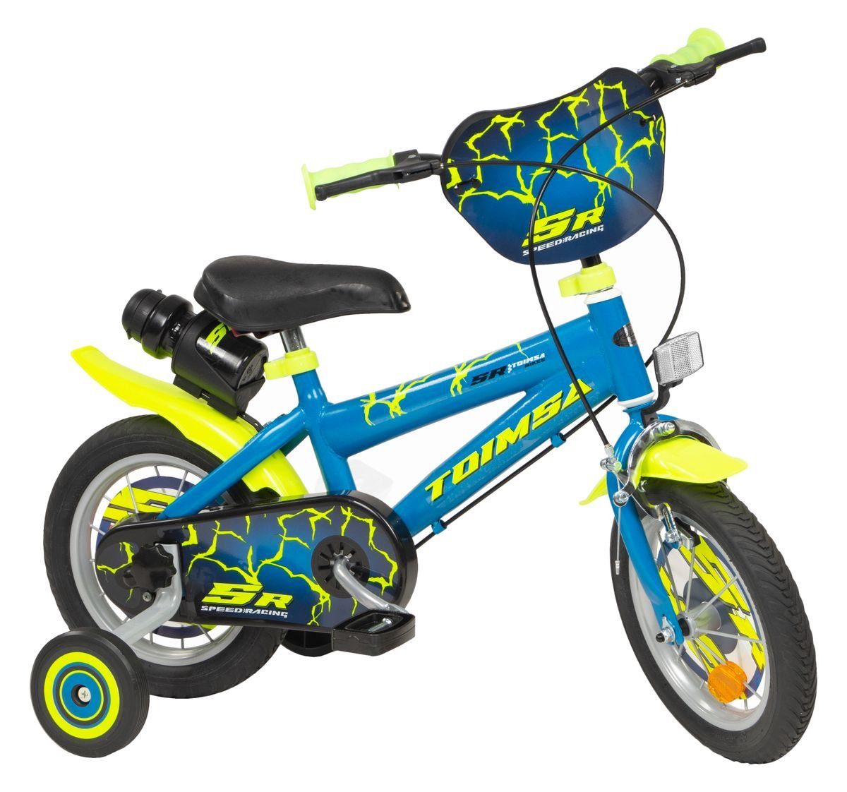 Bike Kinderfahrrad Fahrrad Kinder Bikes Rad 12 Stützräder, Trinkflasche Lightning Blau 16212, Kinderfahrrad 1 Gang, Toimsa Zoll