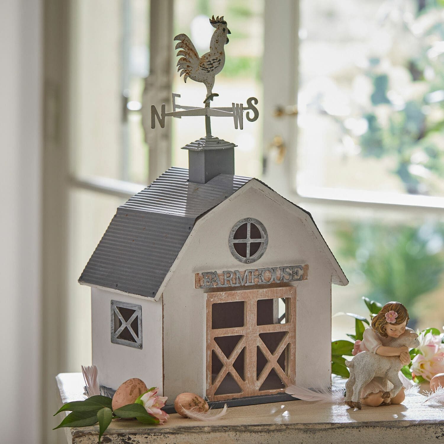 Mirabeau Dekoobjekt Deko-Haus Beaujeau antikweiß