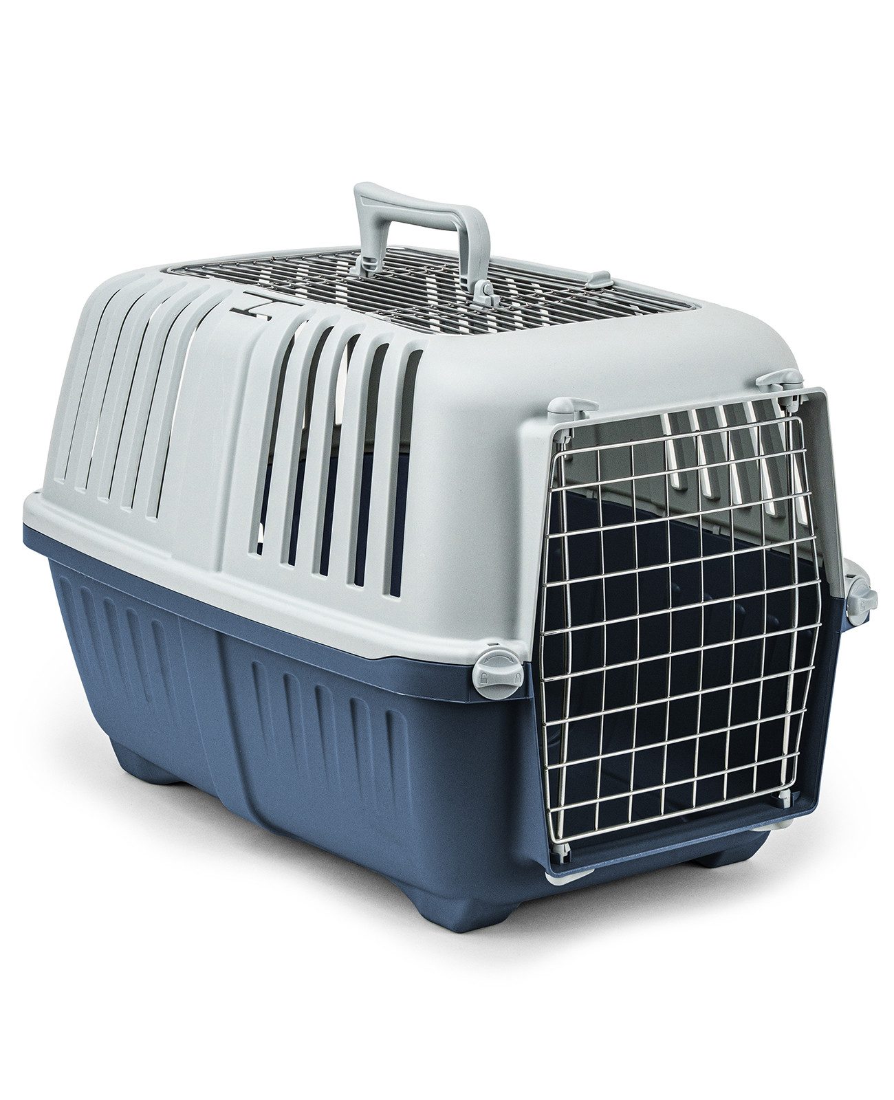 lionto Tiertransportbox für Katzen 58,5x35,5x40 cm, sicher & robust bis 15 kg, Metalltür und -öffnung