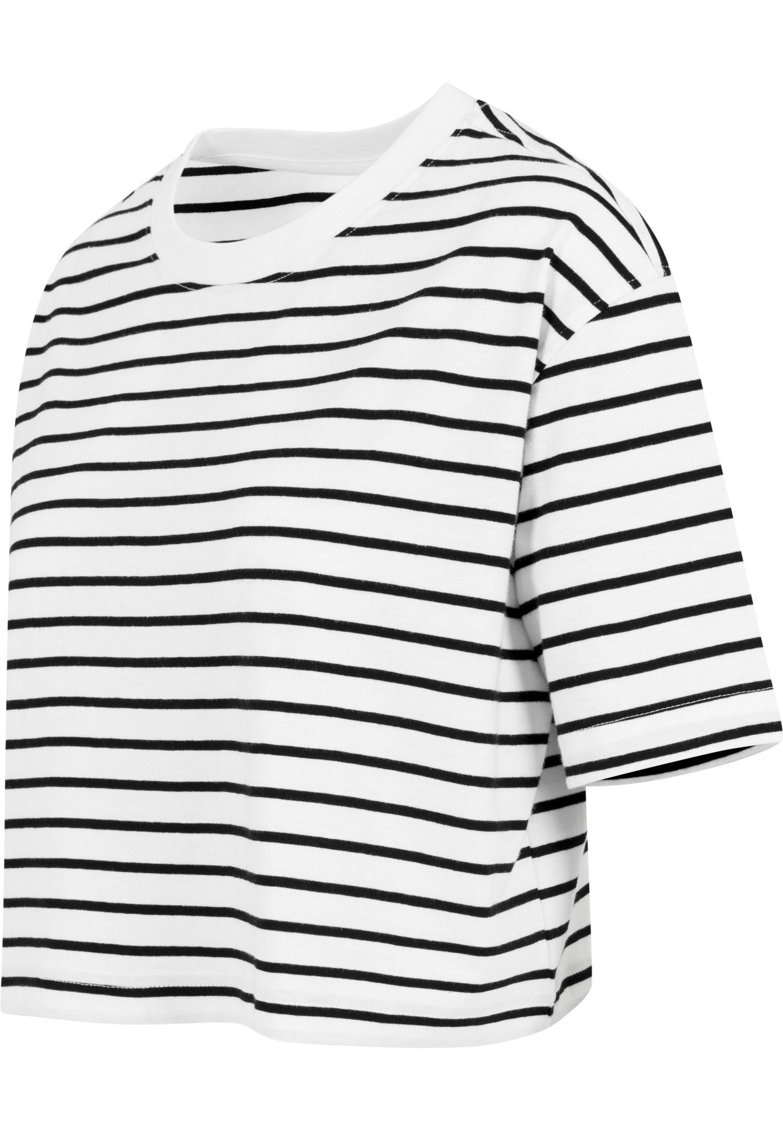 Short TB1506 CLASSICS Striped Short Striped wht/blk URBAN Oversized (1-tlg) Kurzarmshirt Tee Damen Ladies Oversized