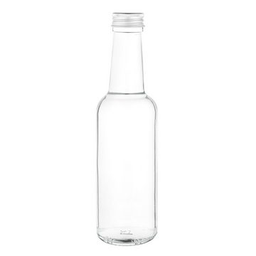 MamboCat Vorratsglas 6er Set Flasche 250ml + Schraubverschluss Deckel PP 28 Aluminium, Glas