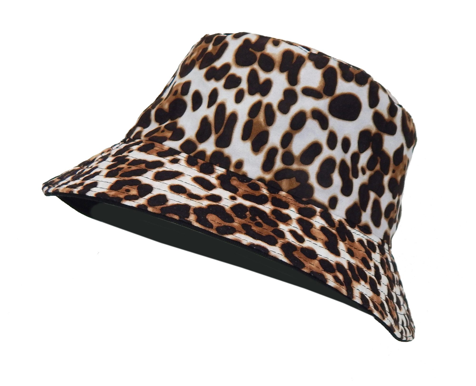 Ella Jonte Sonnenhut stylisher Bucket Hat - Wendehut mit Leo-Print