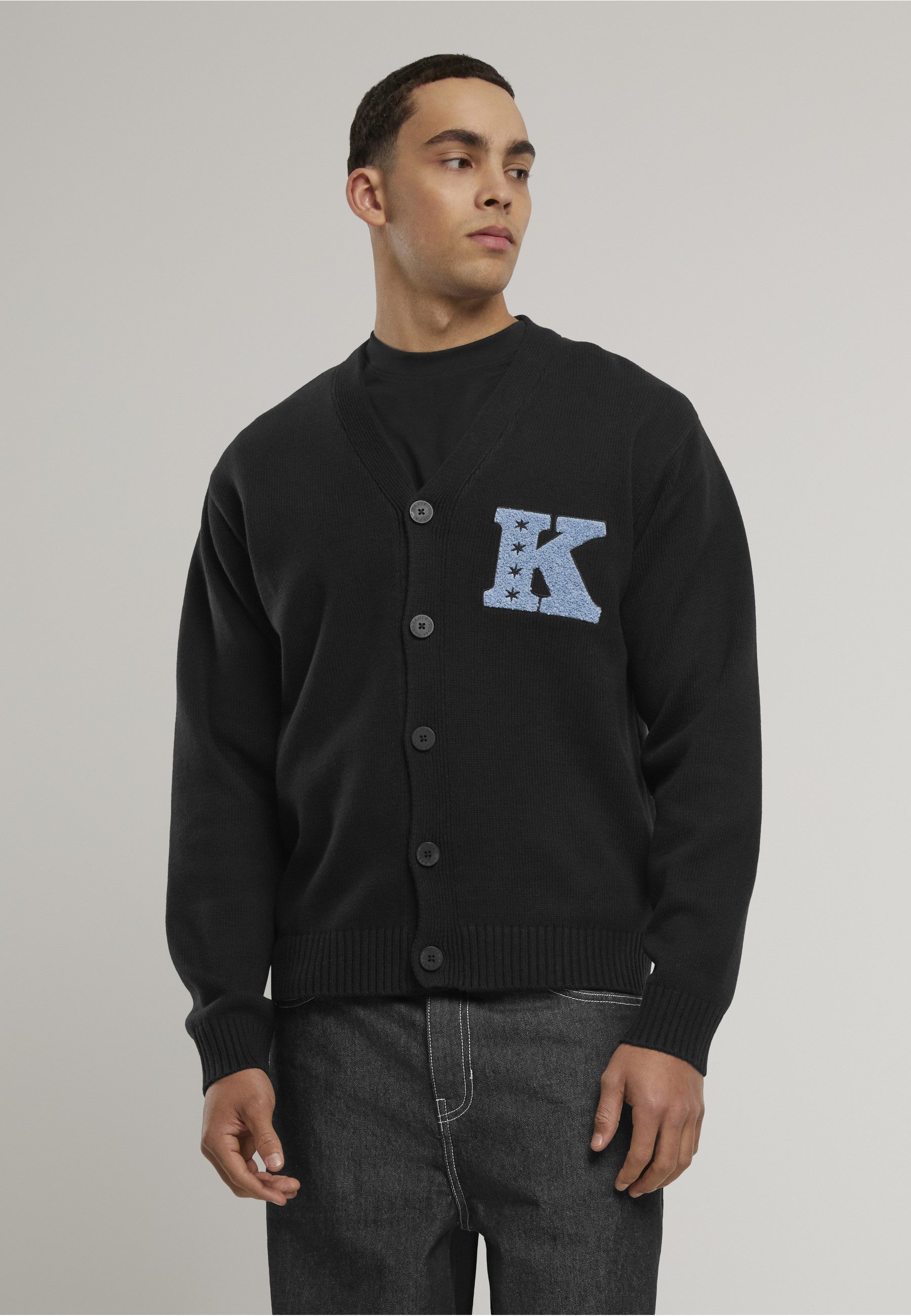 Karl Kani Strickfleecejacke Karl Kani Star K Knit Cardigan (1-St)
