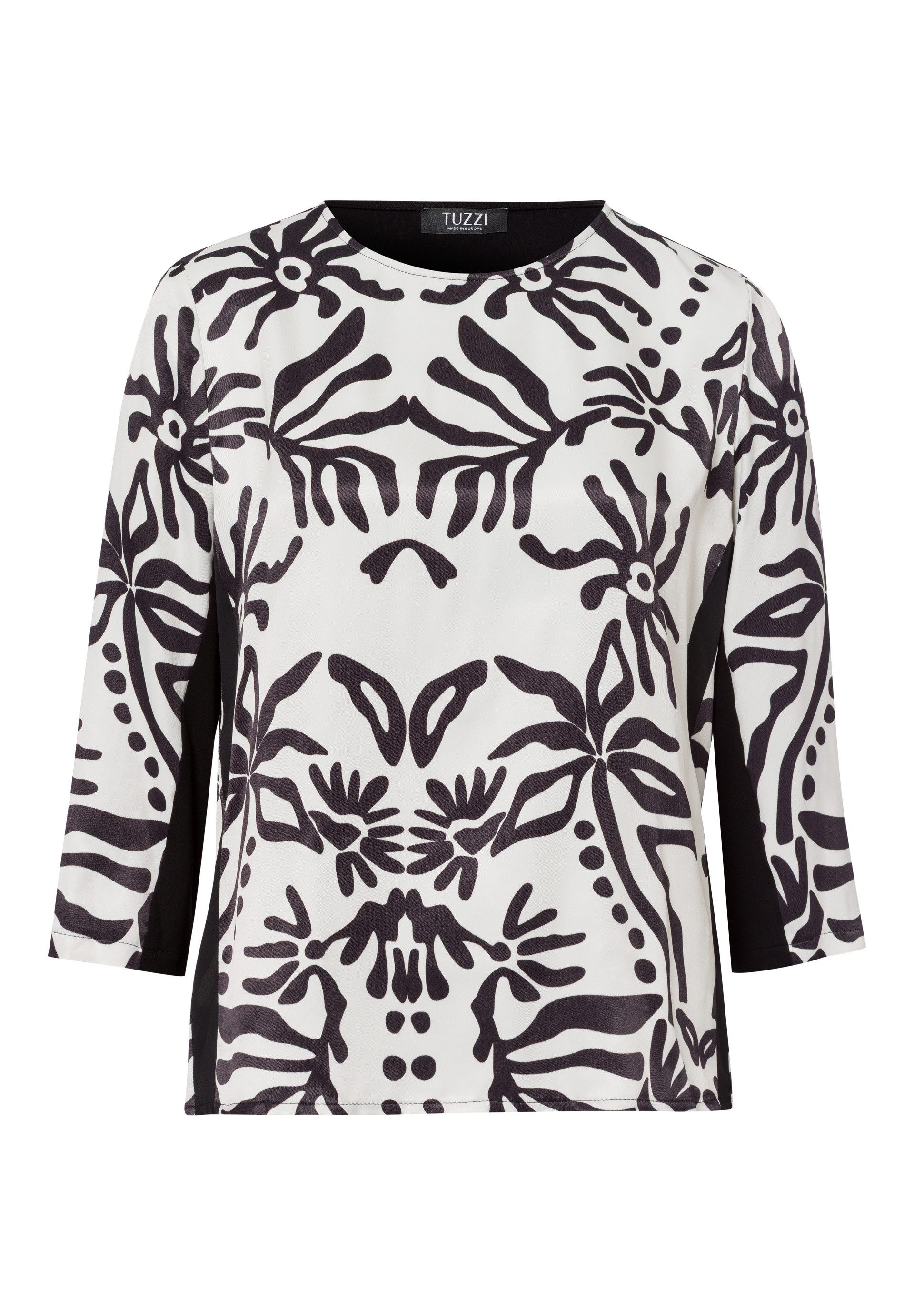 TUZZI T-Shirt Shirt EBONY & IVORY mit grafischem Print