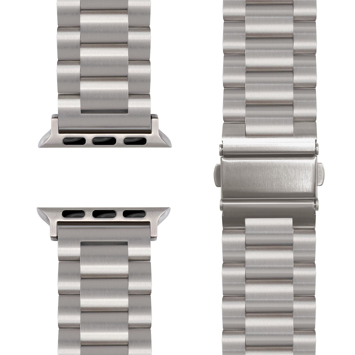 Nalia Smartwatch-Armband Apple Watch 49mm/46/45/44/42(Serie 1-3), Edelstahl günstig online kaufen