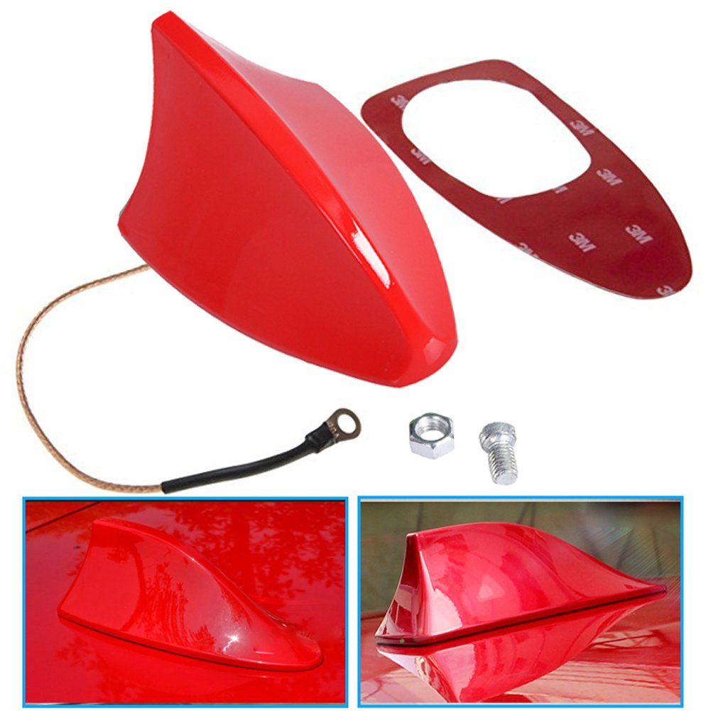 A56C Universal Auto Shark Hai Antenne Dachantenne Haifisch Hochglanz Dachantenne