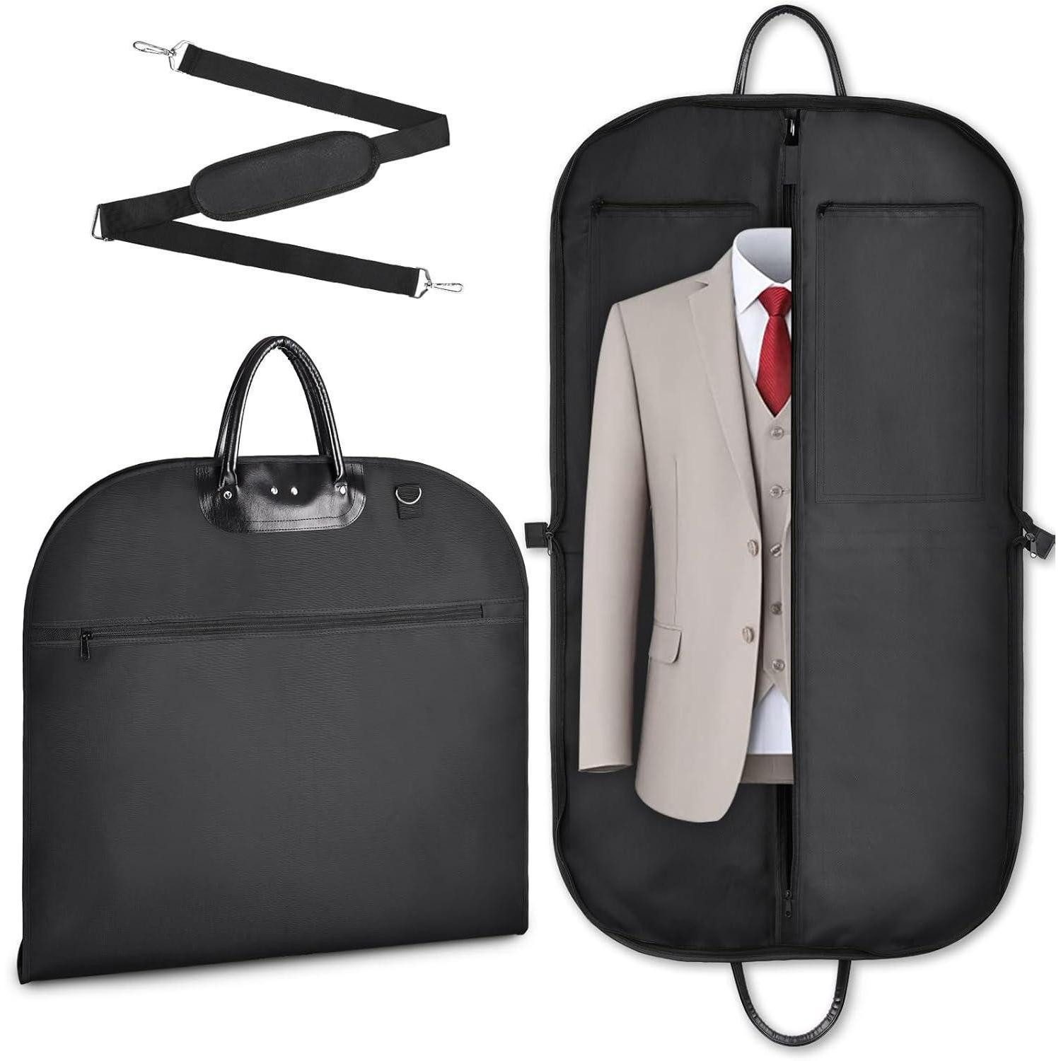 Kleidersack Anzugtasche Kleidersack Schultergurt Anzugtasche Wasserdicht Schwarz