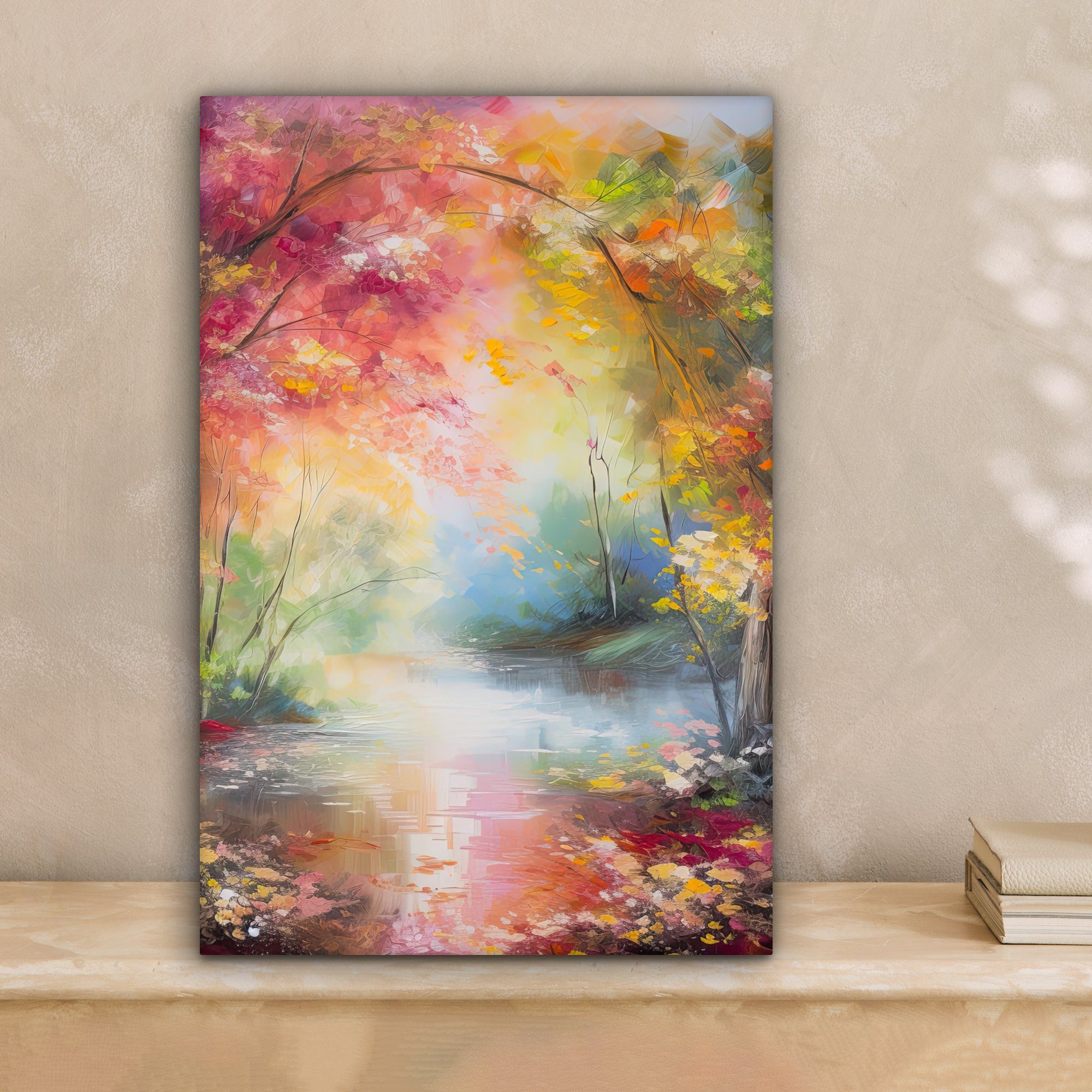 OneMillionCanvasses® Leinwandbild Landschaft - Ölfarbenoptik - günstig online kaufen