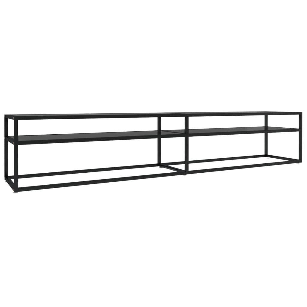 vidaXL TV-Schrank TV-Board Schwarz 220x40x40,5 cm Hartglas günstig online kaufen