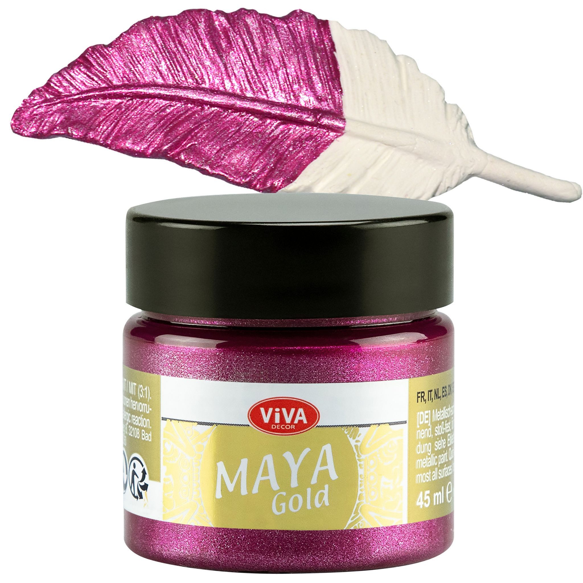 Acrylfarbe ViVA DECOR Maya Gold 45ml - Magenta