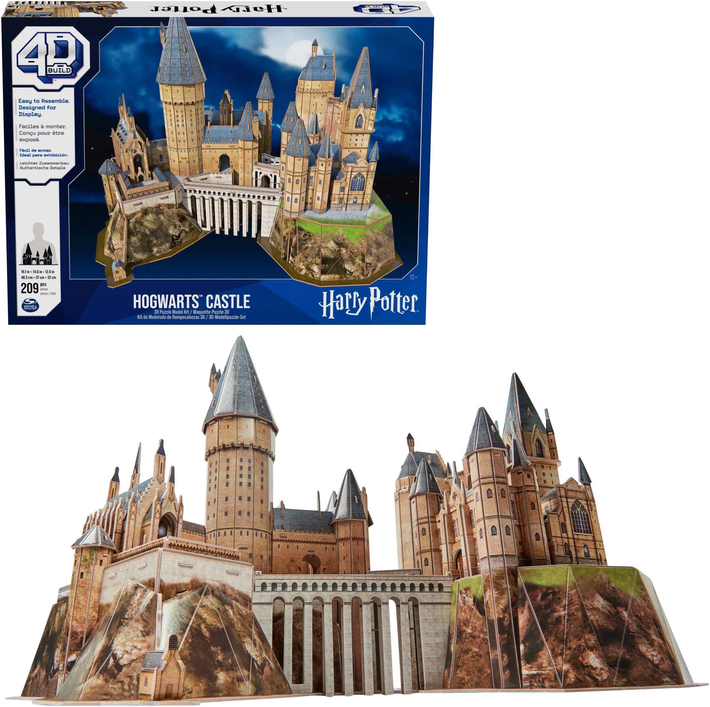 Spin Master 3D-Puzzle 4D Build - Harry Potter - Hogwarts Schloss, 209 Puzzleteile