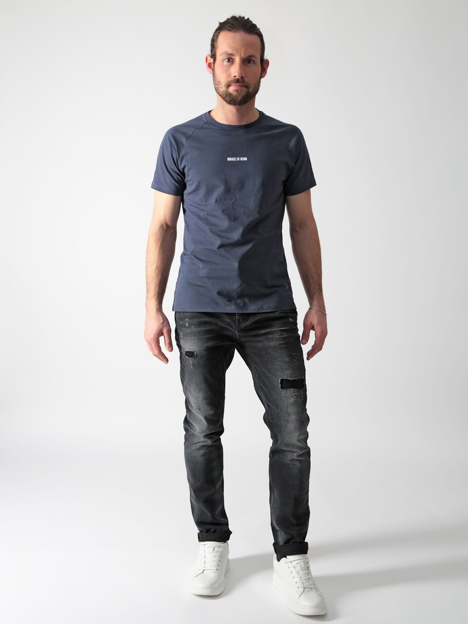 Tapered-fit-Jeans of Tragekomfort Black Angenehmer Alvin Miracle Denim Noughty