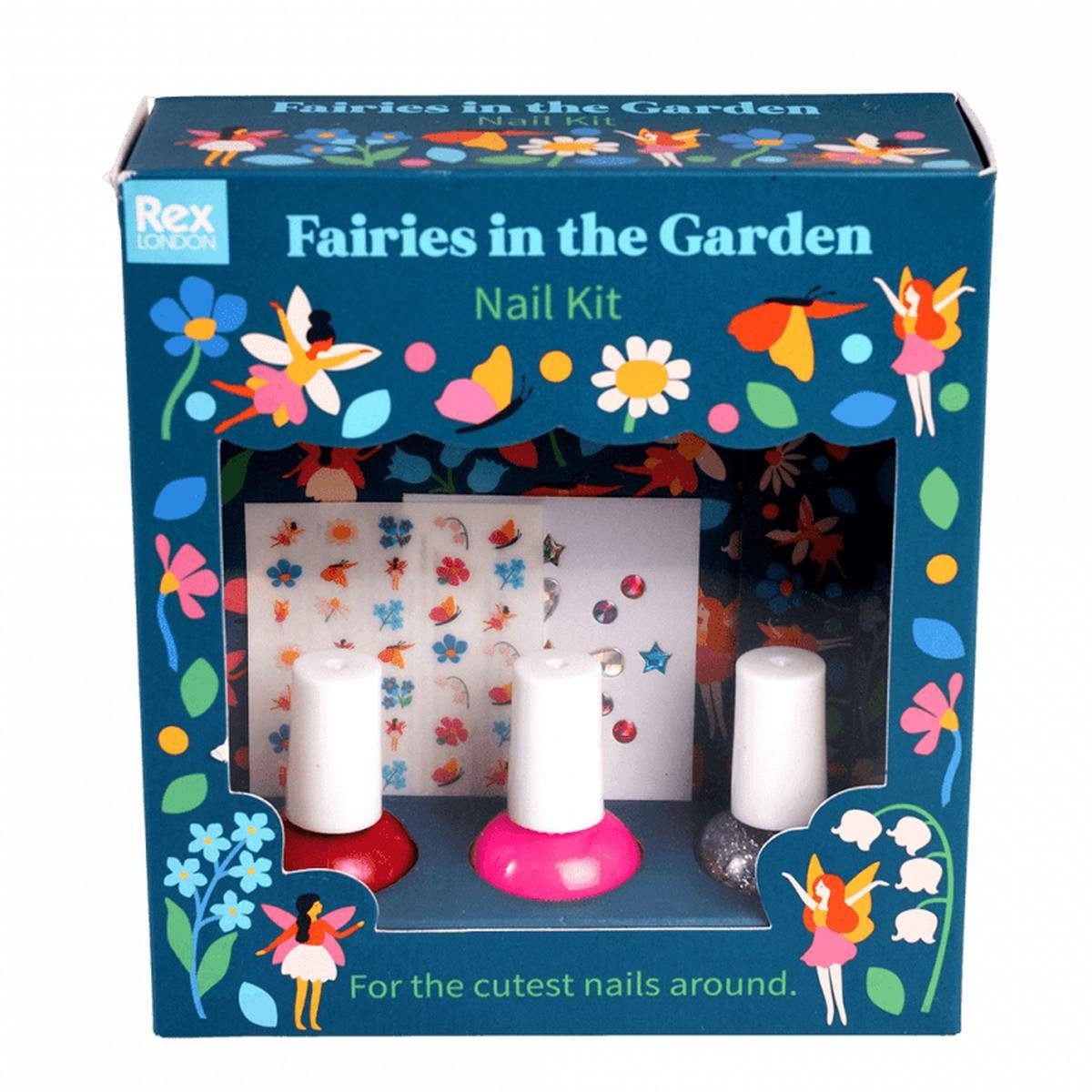 Rex London Maniküre-Pediküre-Set Maniküre Set Fairies für Kinder Nagellack Nagelsticker Glitzer