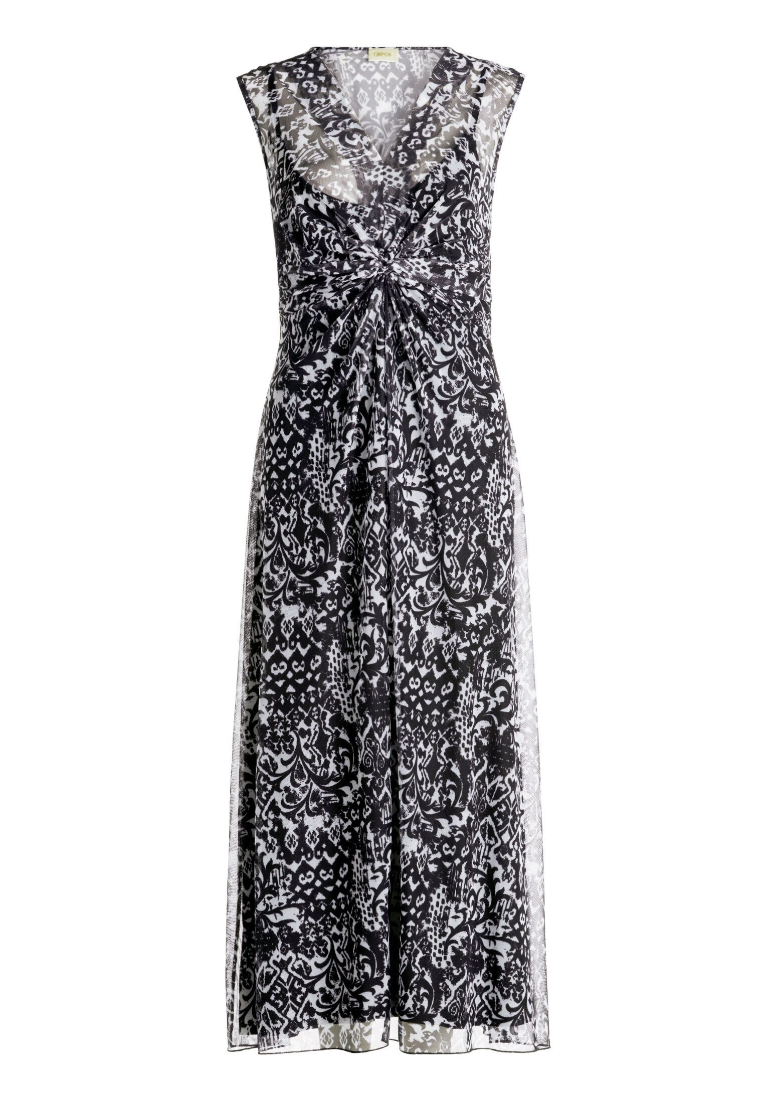Cartoon Midikleid Damen ohne Arm Druck