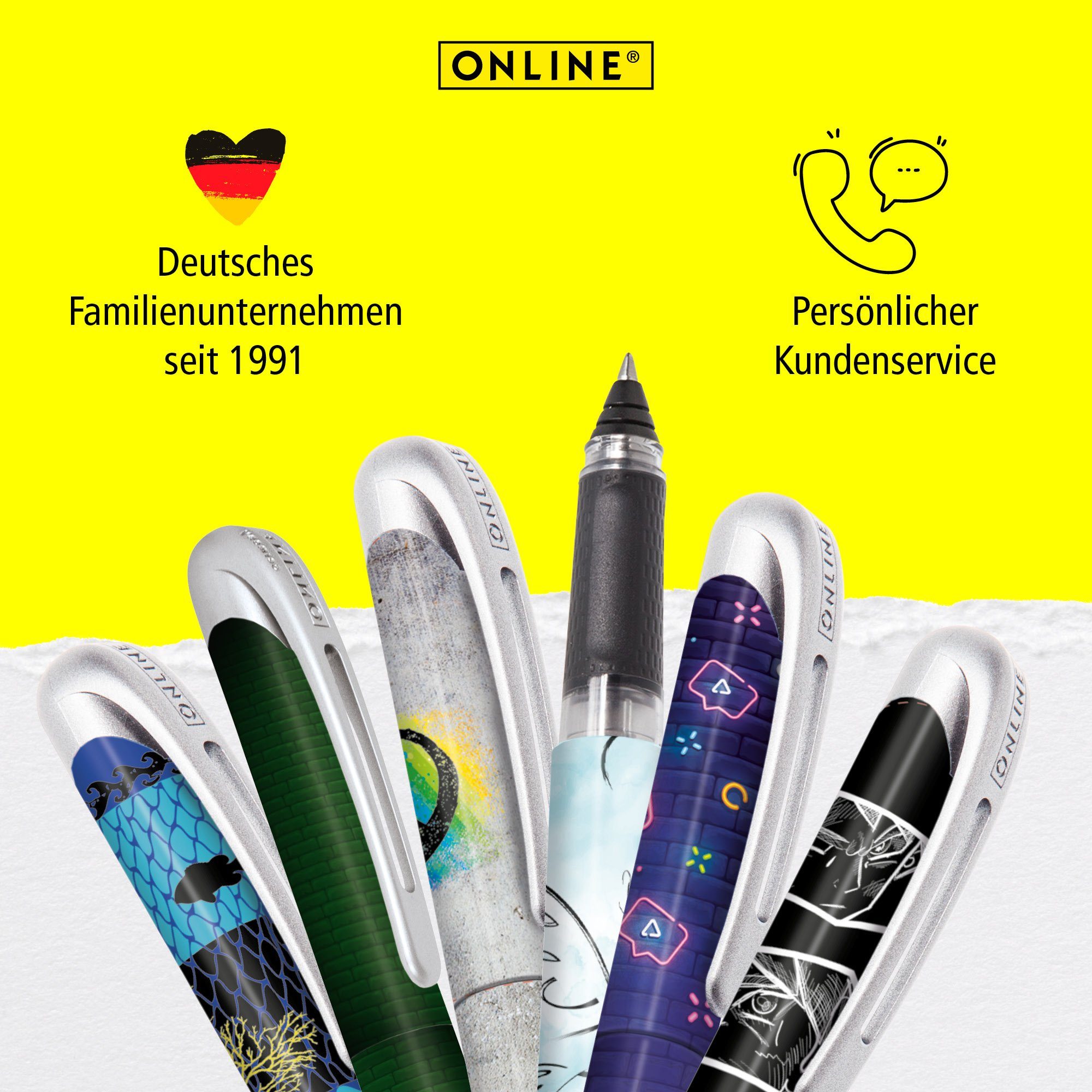 Online Pen in Deutschland ergonomisch, College für Tintenroller die Tintenpatronen-Rollerball, Schule, Manga ideal hergestellt