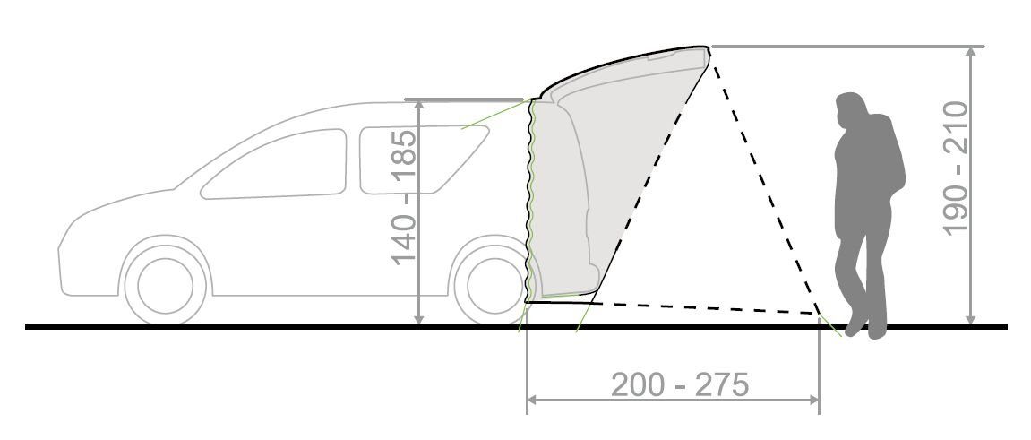 Vorzelt VauDe (Gewicht 2,2kg) Drive Trunk Autovorzelt VAUDE