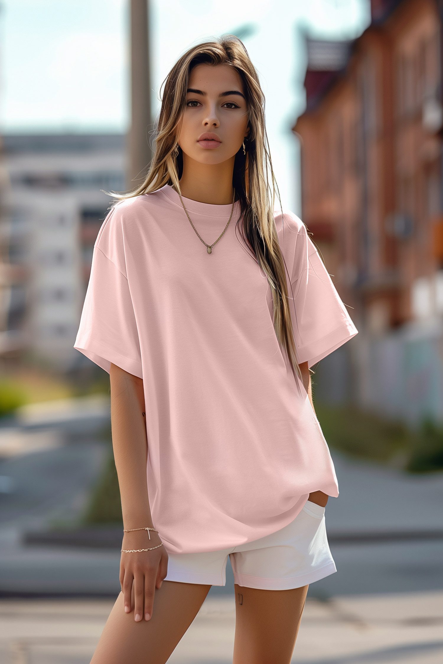 Reichstadt Oversize-Shirt Damen Relaxed Fit T-Shirt 100% Baumwolle 24RSW058 günstig online kaufen