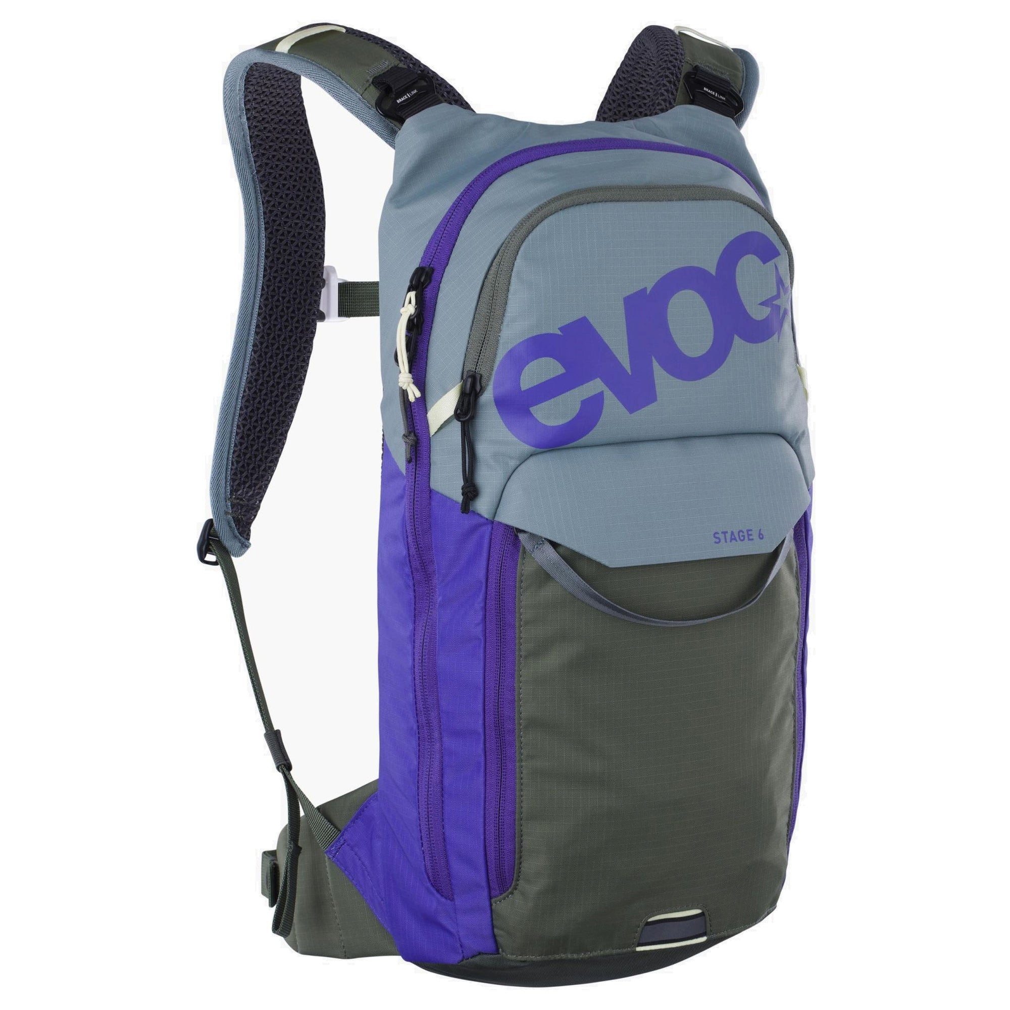EVOC Freizeitrucksack Stage 6 - Rucksack 42 cm (steel/violet/dark olive)