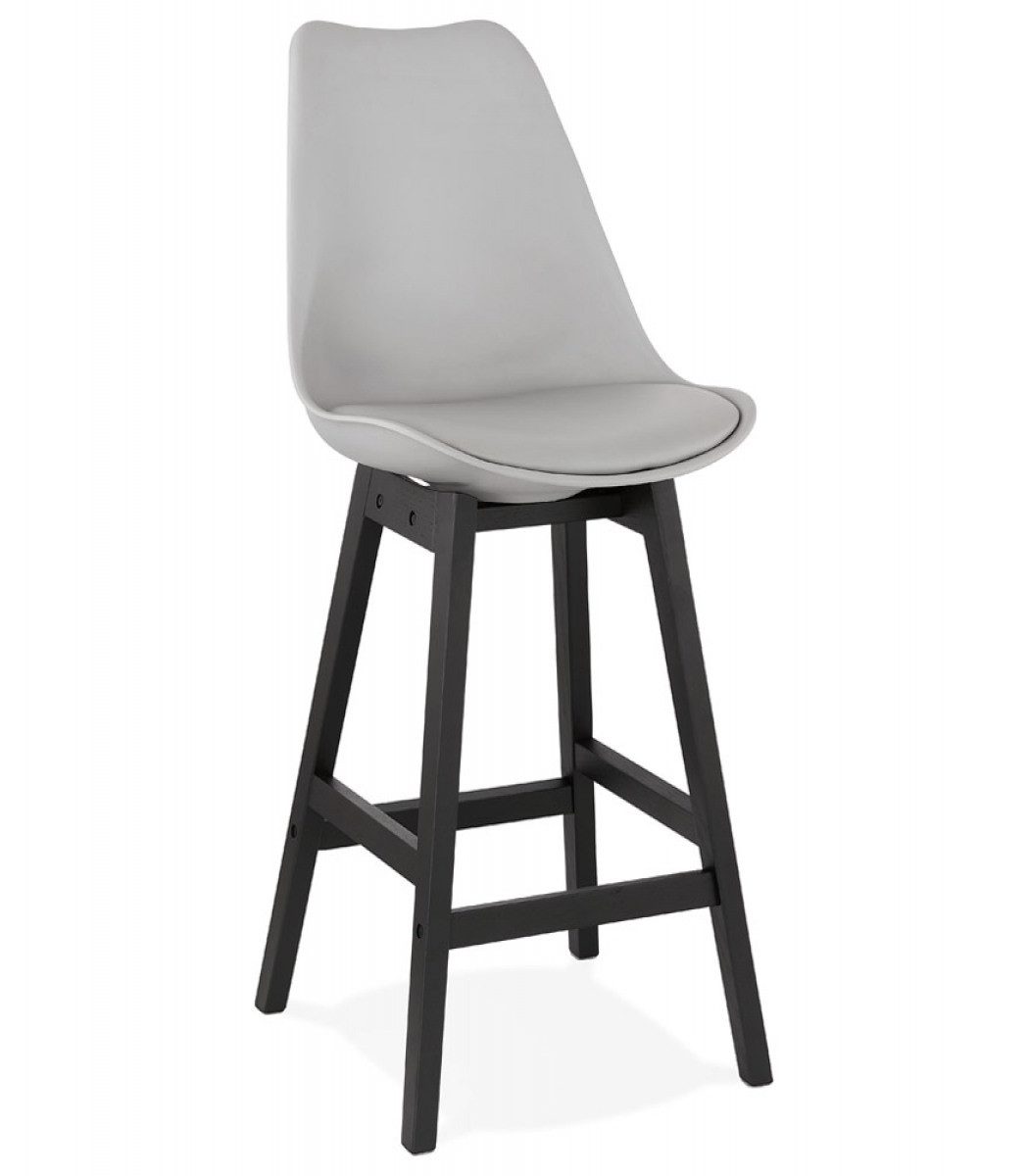 Barhocker Hochstuhl Küchenhocker aus Holz und Kunststoff Modern Skandinavisch
