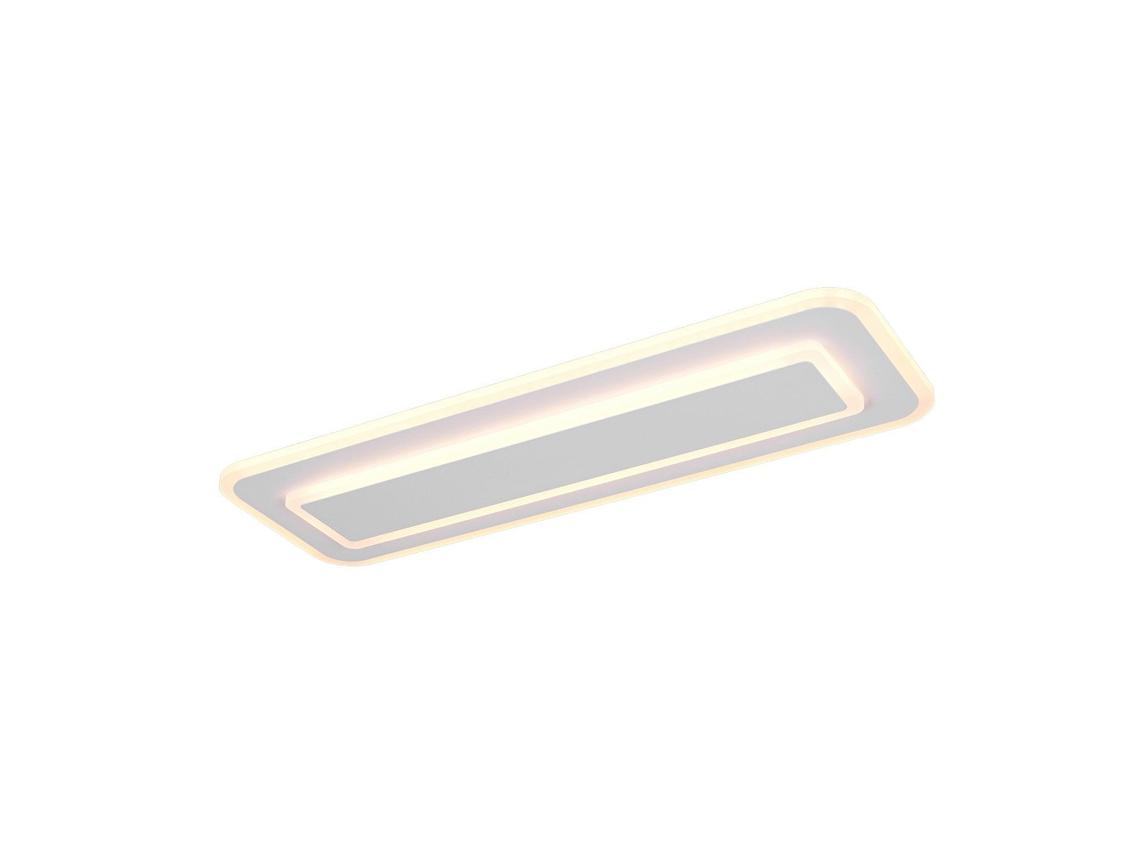 TRIO Leuchten LED Deckenleuchte mit Fernbedienung & Tageslicht B: 60cm, Memoryfunktion Nachtlichtfunktion, LED fest integriert, Neutralweiß, Warmweiß, Tageslichtweiß, Tageslicht-Lampe Decke flach, Licht-Panel dimmbar über Licht-Schalter