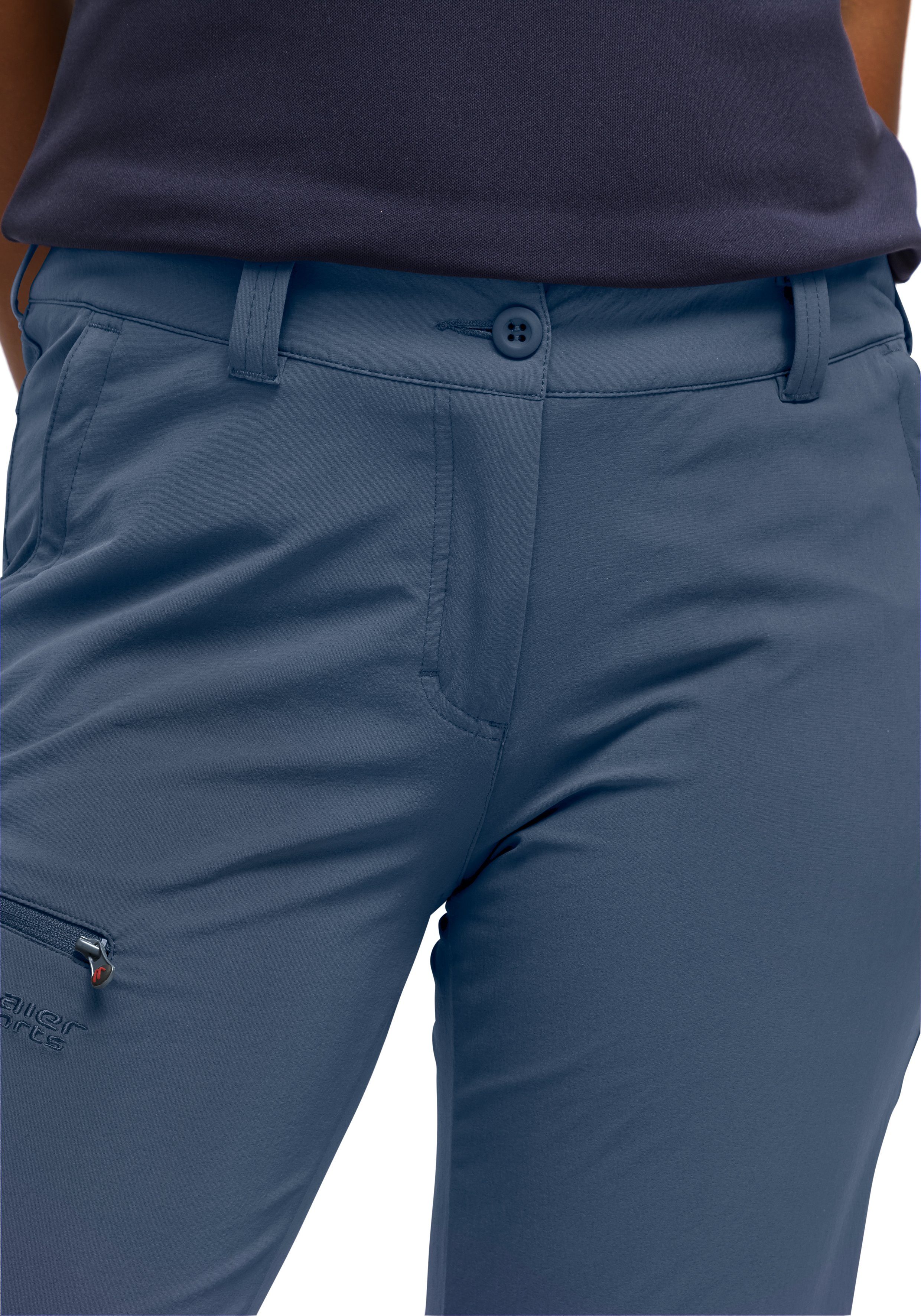 slim Wanderhose, Maier Inara Damen Sports Outdoor-Hose Funktionshose jeansblau aus elastischem Material