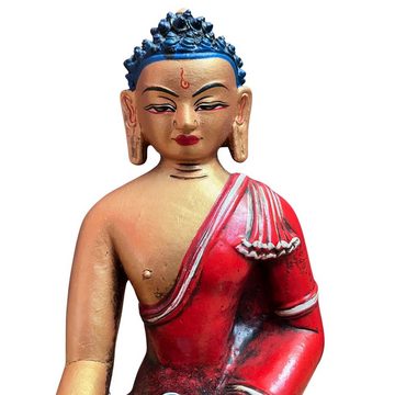 Asien LifeStyle Buddhafigur Buddha Figur Terrakotta Siddharta Gautama - 23,5cm