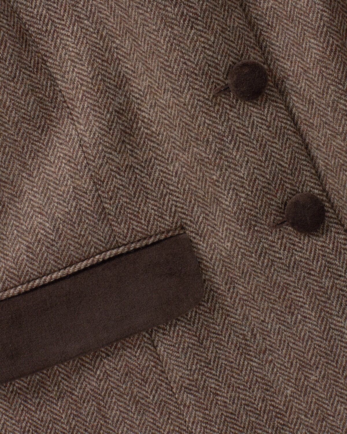 Highmoor Outdoorjacke Fischgrat-Jacke mit Samtdetails