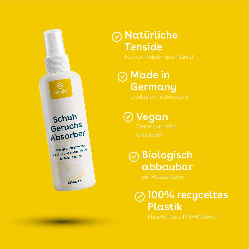 eco:fy Schuhdeo Schuh-Geruchsabsorber (1-St), Bekämpft die Geruchsursache mit den wertvollen Eigenschaften von Zink