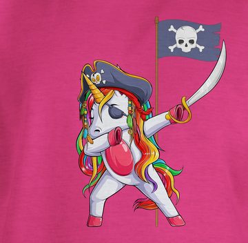 Shirtracer T-Shirt Dab Einhorn Pirat Pirateneinhorn Einhornkapitän Piratenparty mit Einho Einhorn