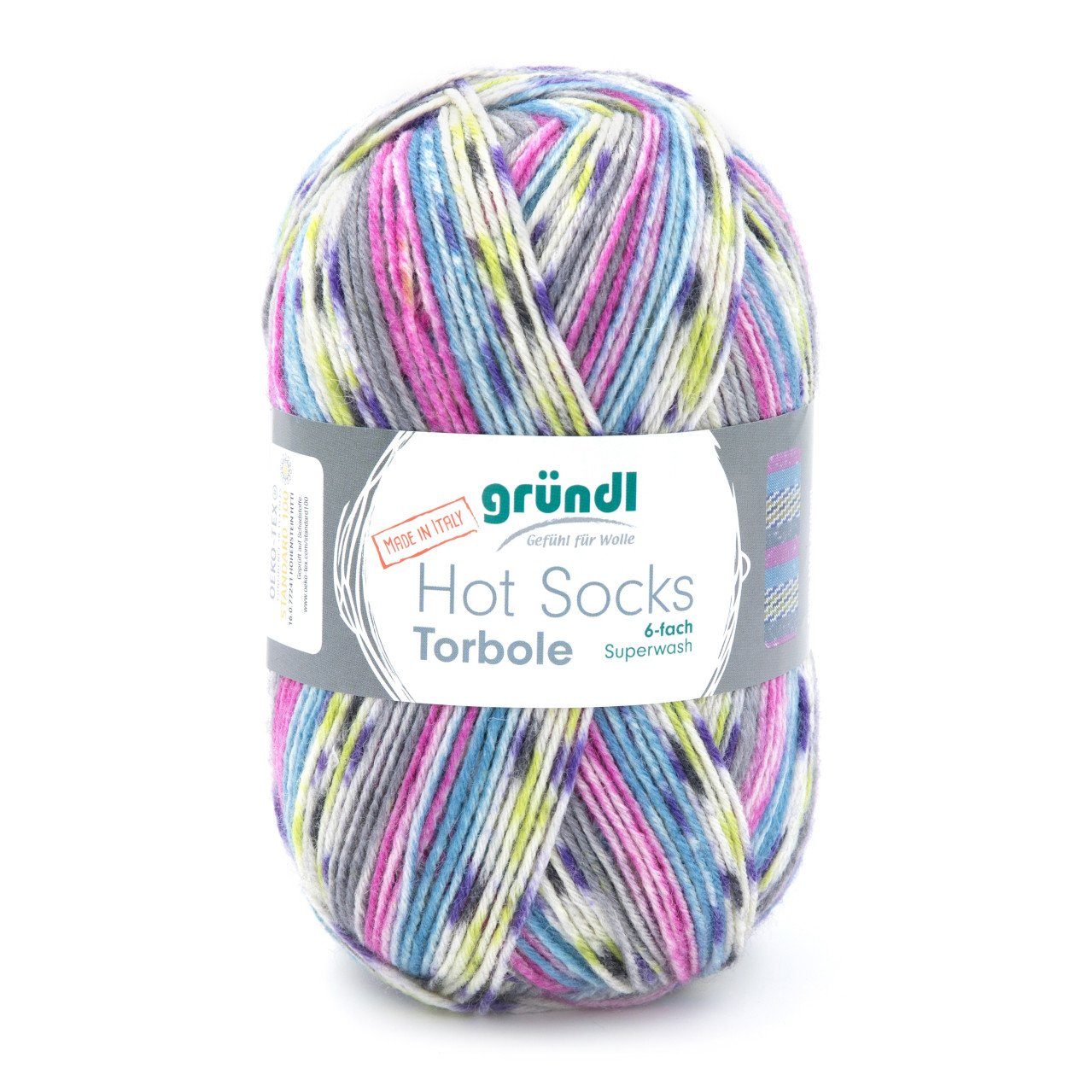 Gründl Gründl Sockenwolle Hot Socks Torbole, 6-fach, 150 Häkelwolle