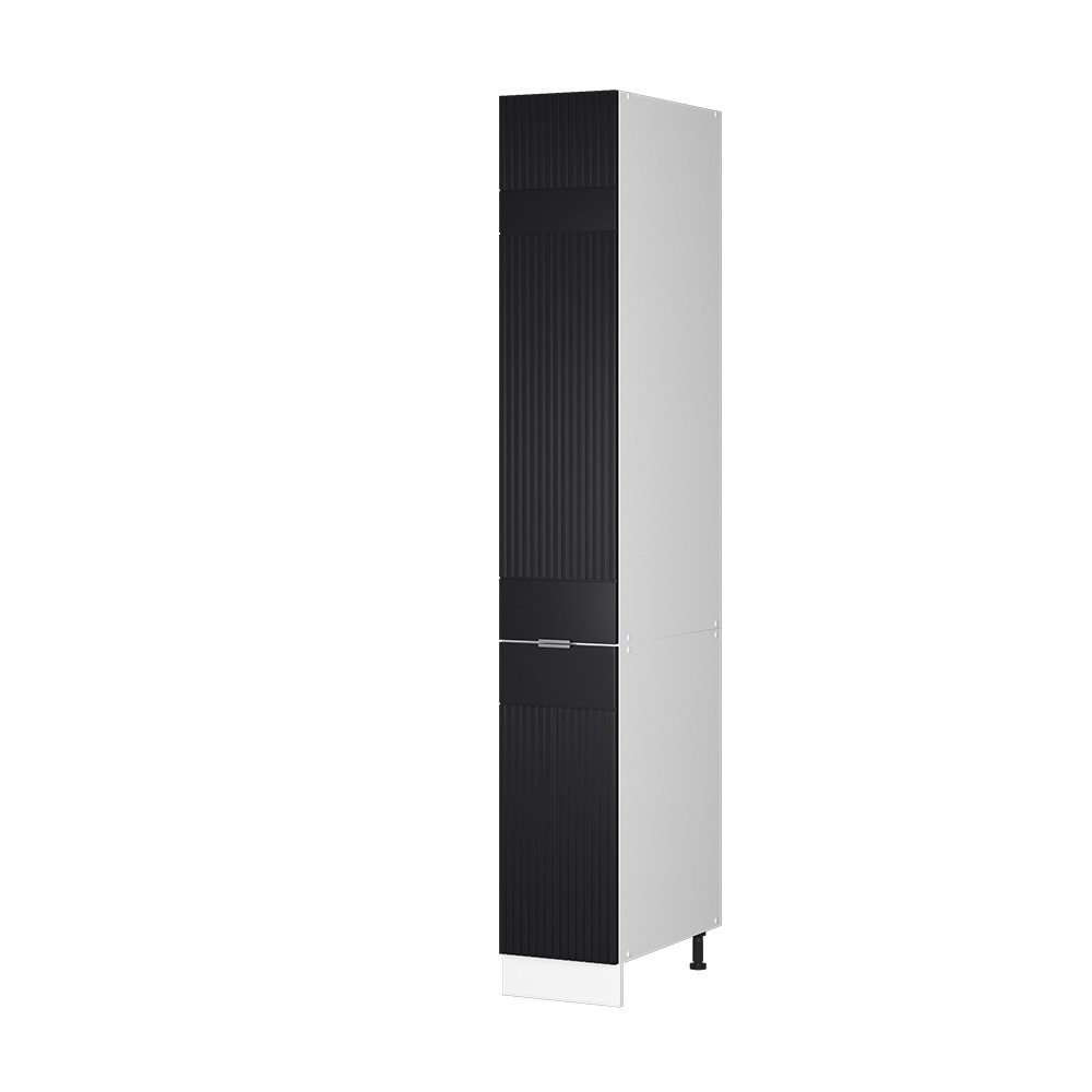 Vicco Hochschrank Fame-Line, Schwarz gestreift/Weiß, 30 günstig online kaufen