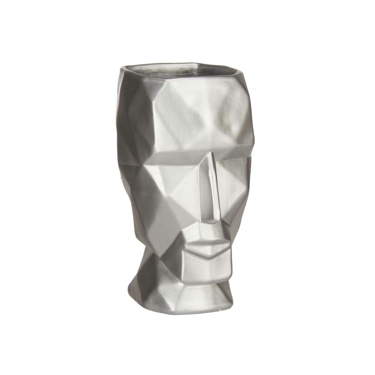 Gesicht 24,5 Decor Silberfarben 12 Polyesterharz x Gift x 16 Stück Vase 4 3D cm Dekovase