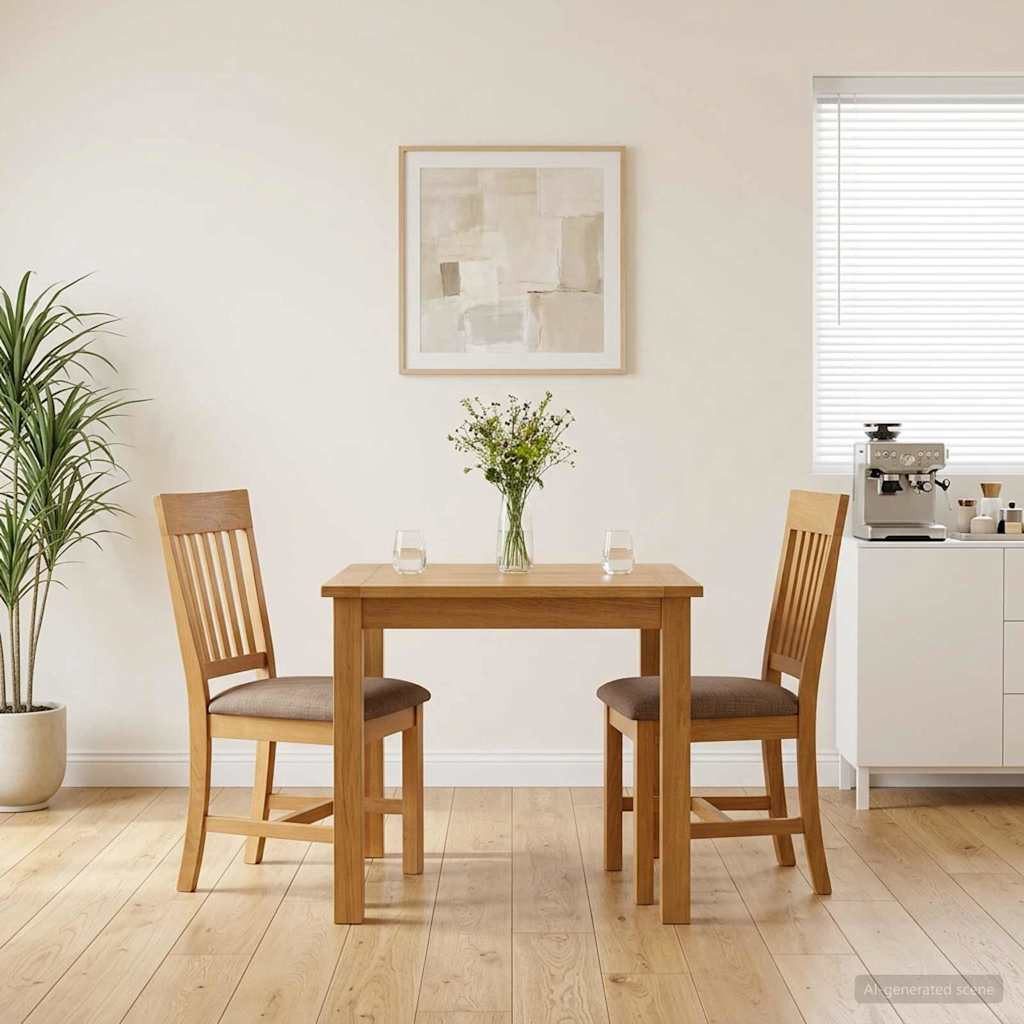 vidaXL Esszimmerstuhl Esszimmerstuhl 2 Stk. Massivholz Eiche Grau 45 x 59 x 92 cm (2 St)