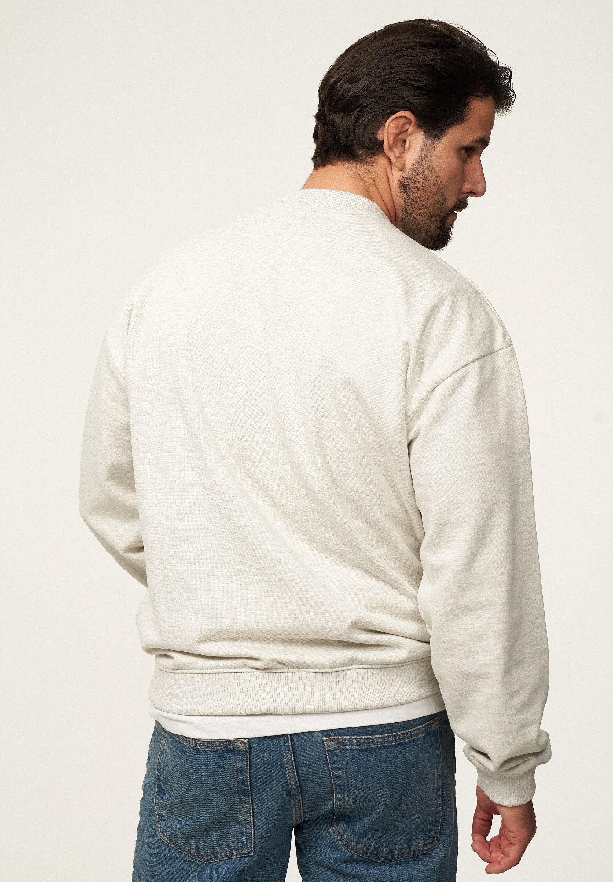 SOULSTAR Sweatshirt S2AGEO Herren Oversize Pullover mit Rundhals-Ausschnitt Crew-Neck Sweater