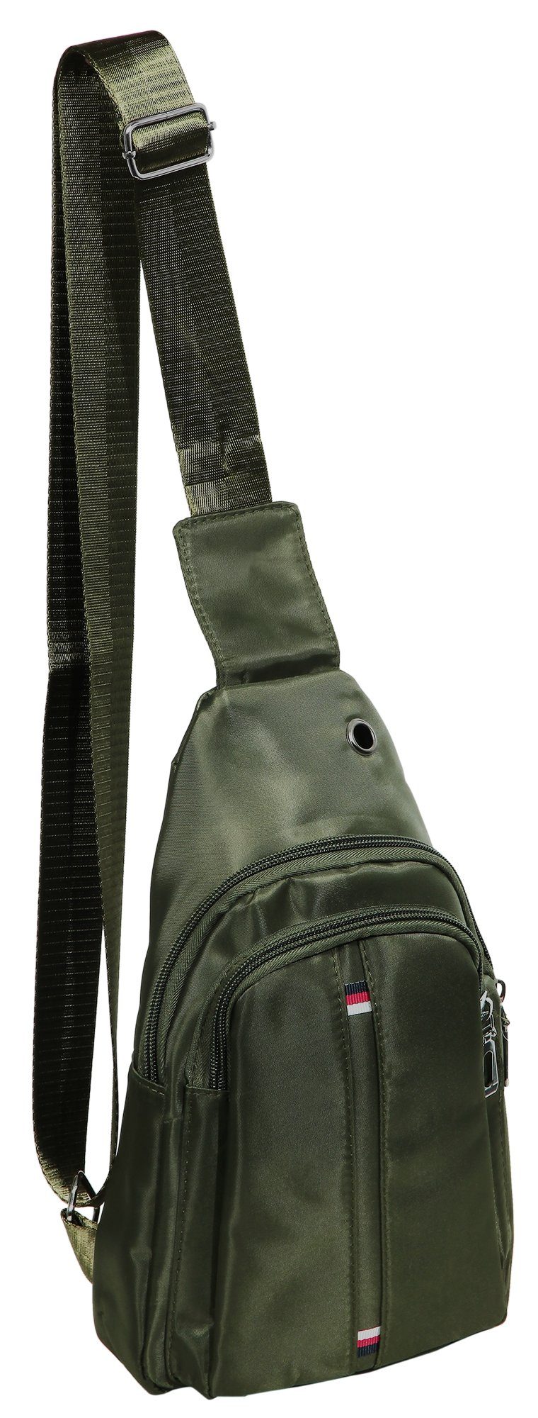 Schultertasche Smarte Brusttasche mit Kopfhörerausgang - praktische Schultertasche