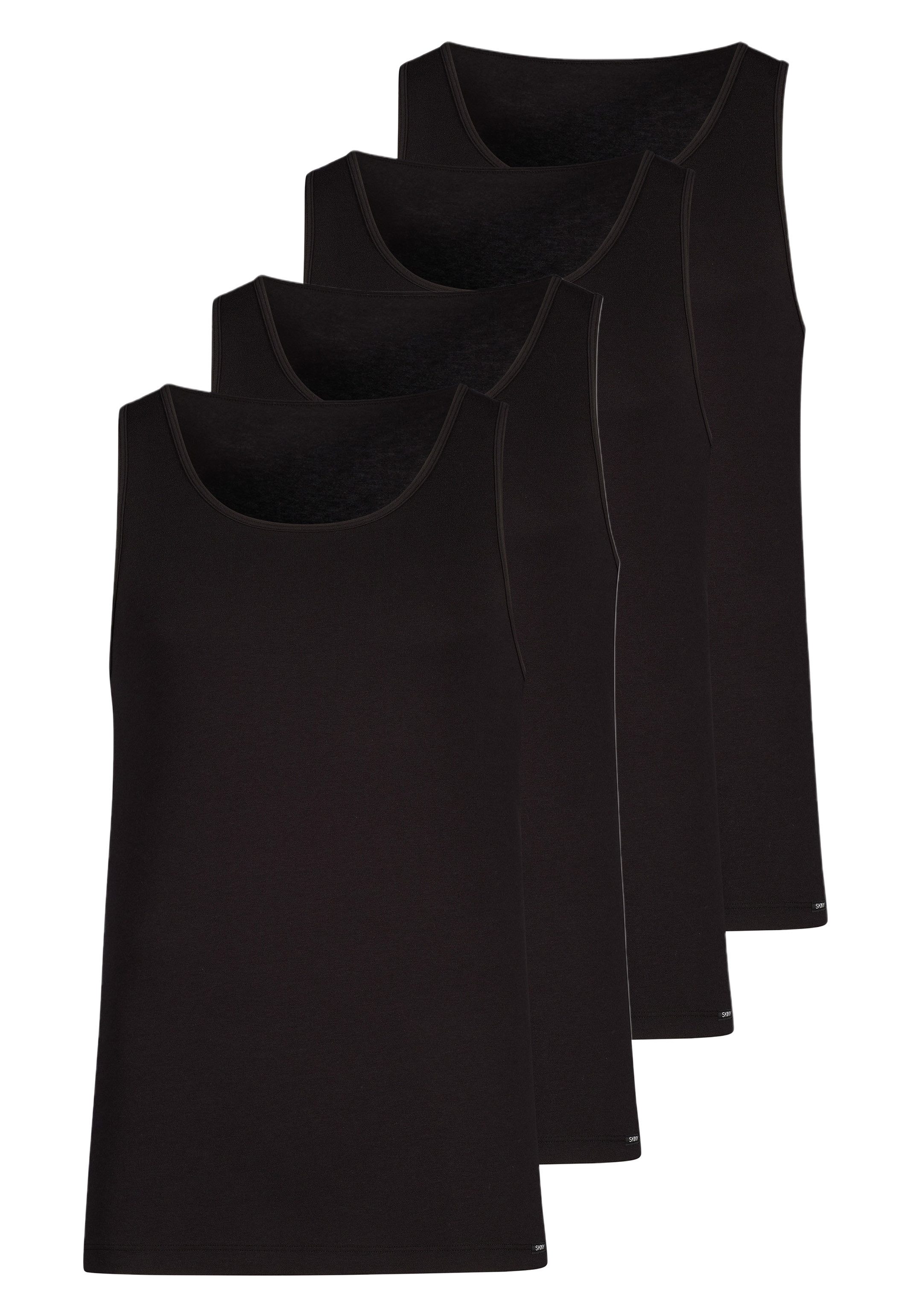 Skiny Unterhemd 4er Pack Cotton Advantage (Spar-Set, 4-St) Unterhemd / Tanktop - Baumwolle - Atmungsaktiv - Ideale Passform