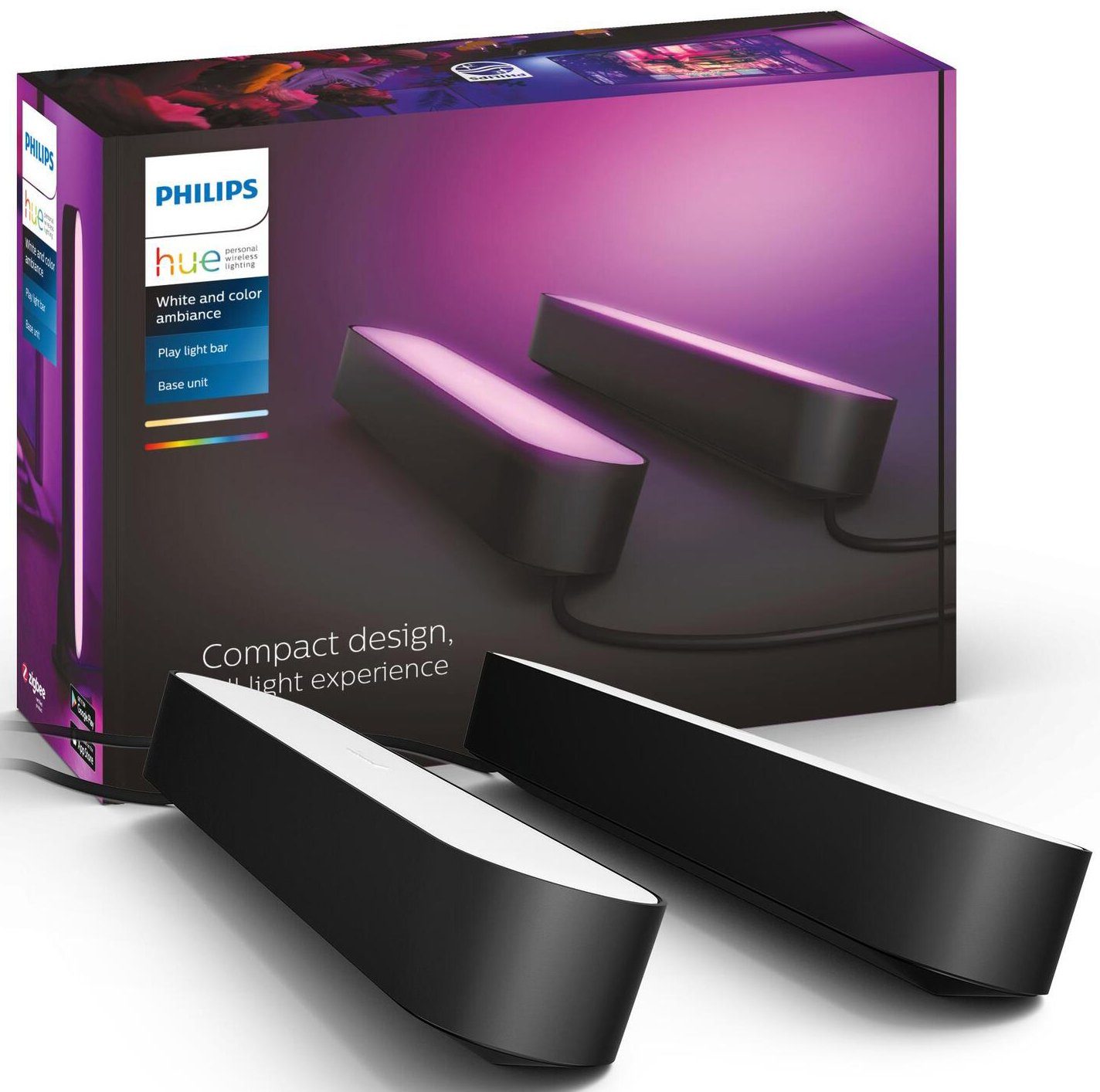 Farbwechsel, LED Farbwechsler Tischleuchte integriert, LED Lightbar, Philips Hue fest