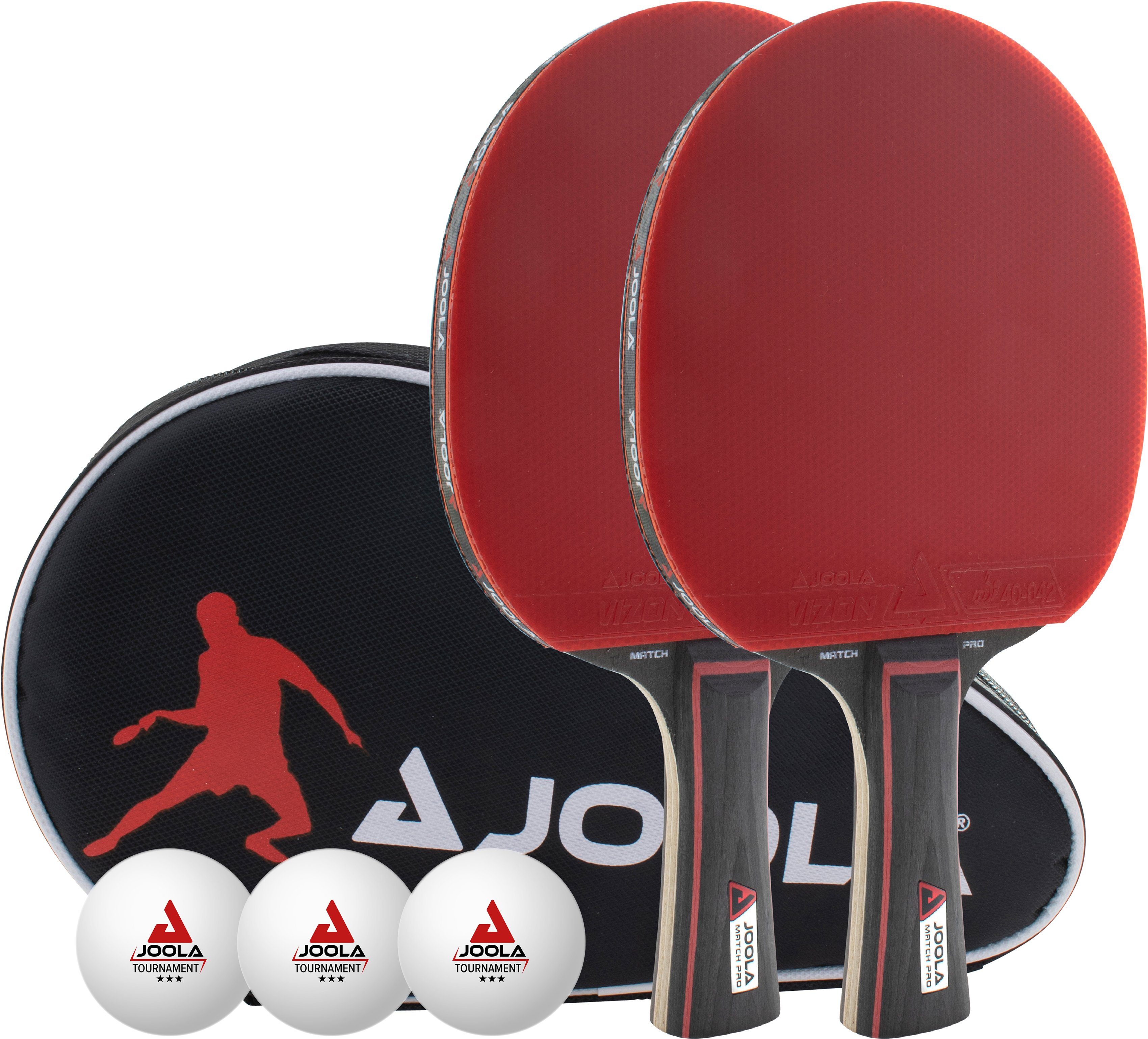 Tasche Tischtennis Ping Pong Set Tischtennisschläger 2 Schläger mit 2 Bälle 