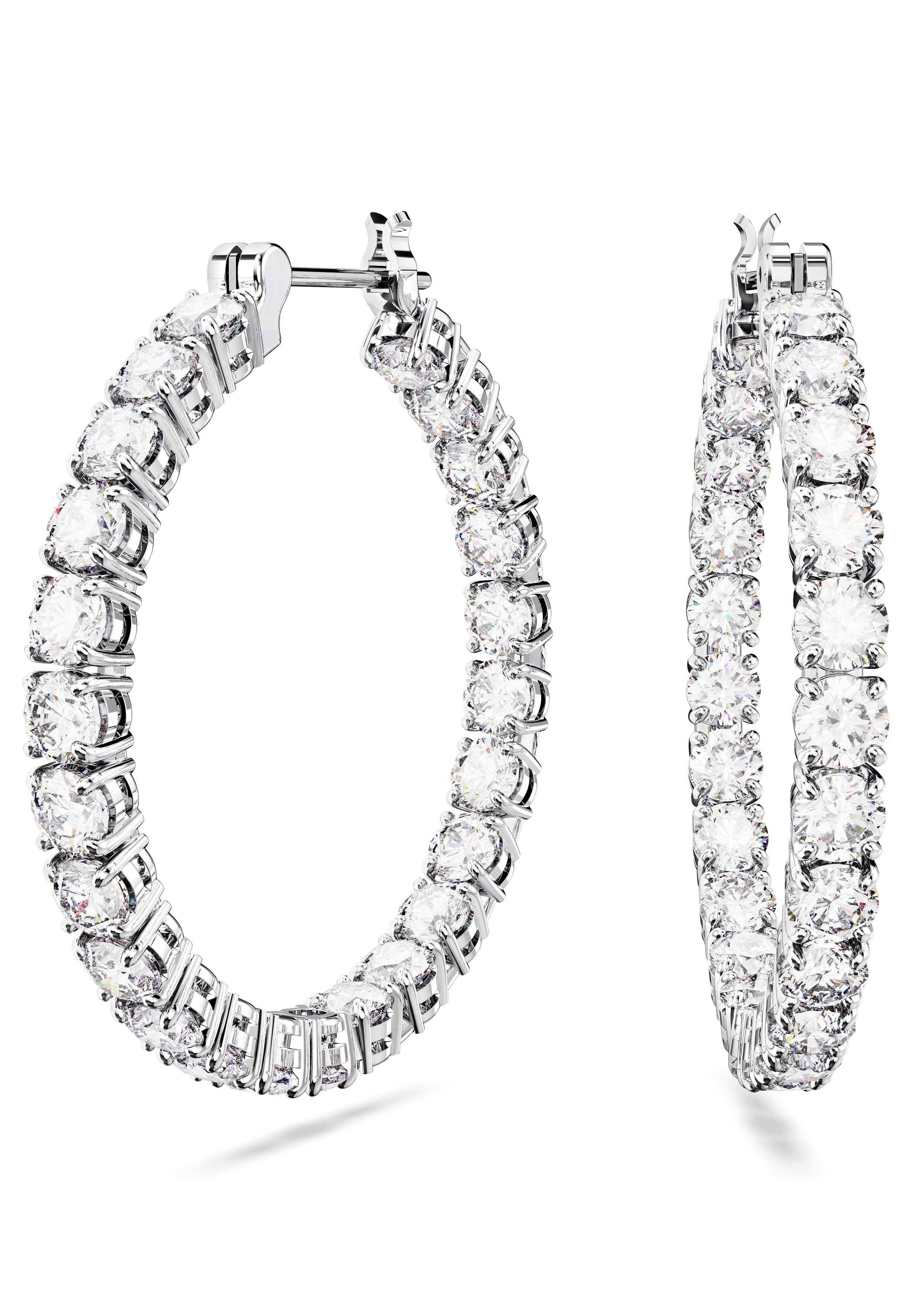 Swarovski Paar Creolen Matrix, mit Swarovski® Kristall günstig online kaufen