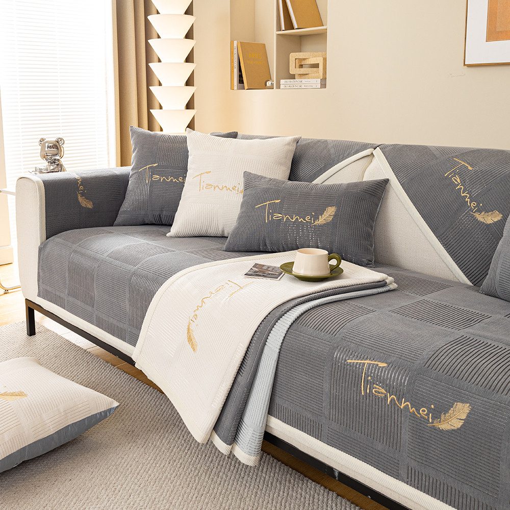 NUODWELL Sofahusse Sofabezug, 1 2 3 4 Sitzer Sofaschoner, rutschfest Couchb günstig online kaufen