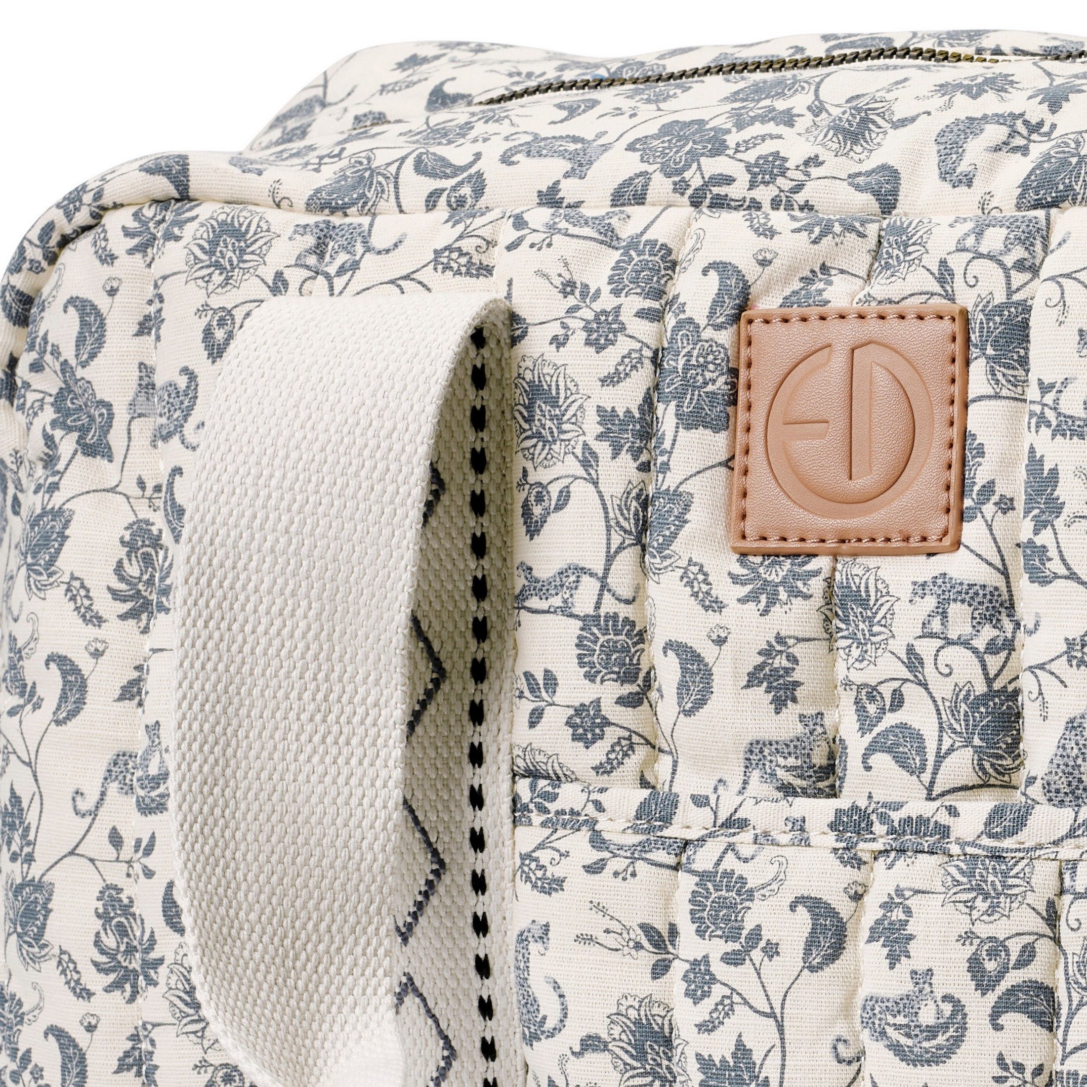 Elodie Wickeltasche Elodie - Wickeltasche - Garden Leo Toile 28x36 cm (Inkl. Trageriemen und Wickeltasche), Praktische Aufteilung