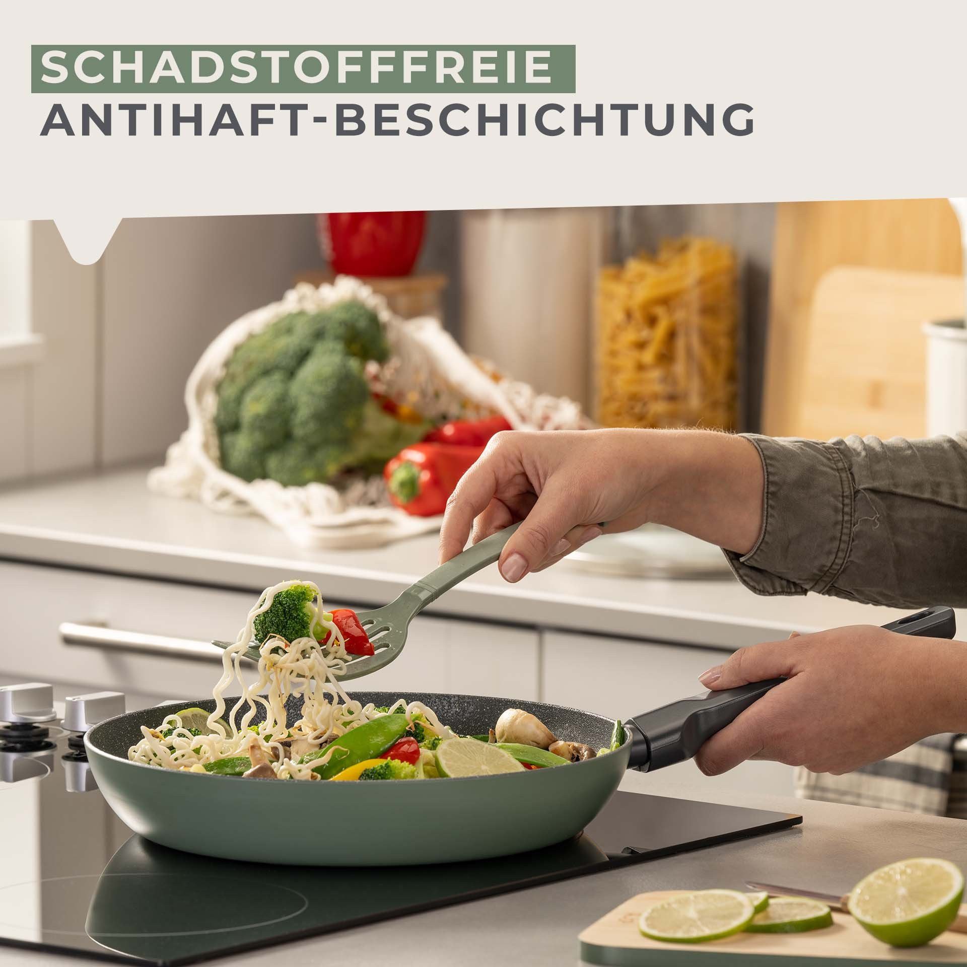 FACKELMANN Bratpfanne Balance 28cm – Recyceltes Aluminium, Keramik-Antihaft, Induktion