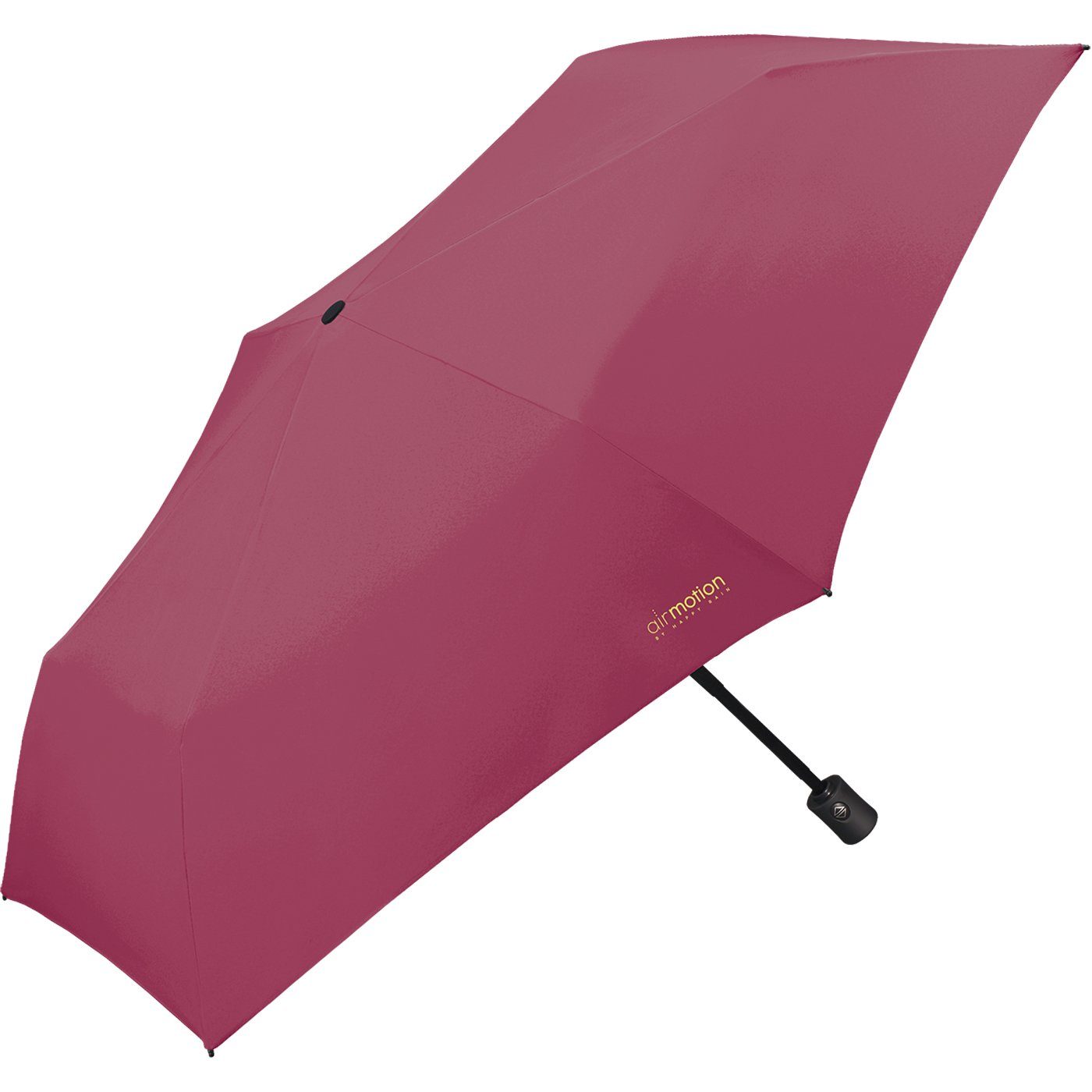 Air perfekt pink Taschenregenschirm - HAPPY und g Handtasche Gepäck Minischirm 174 superleicht, für Motion - Auf-Zu-Automatik leichtester vollautomatischer RAIN