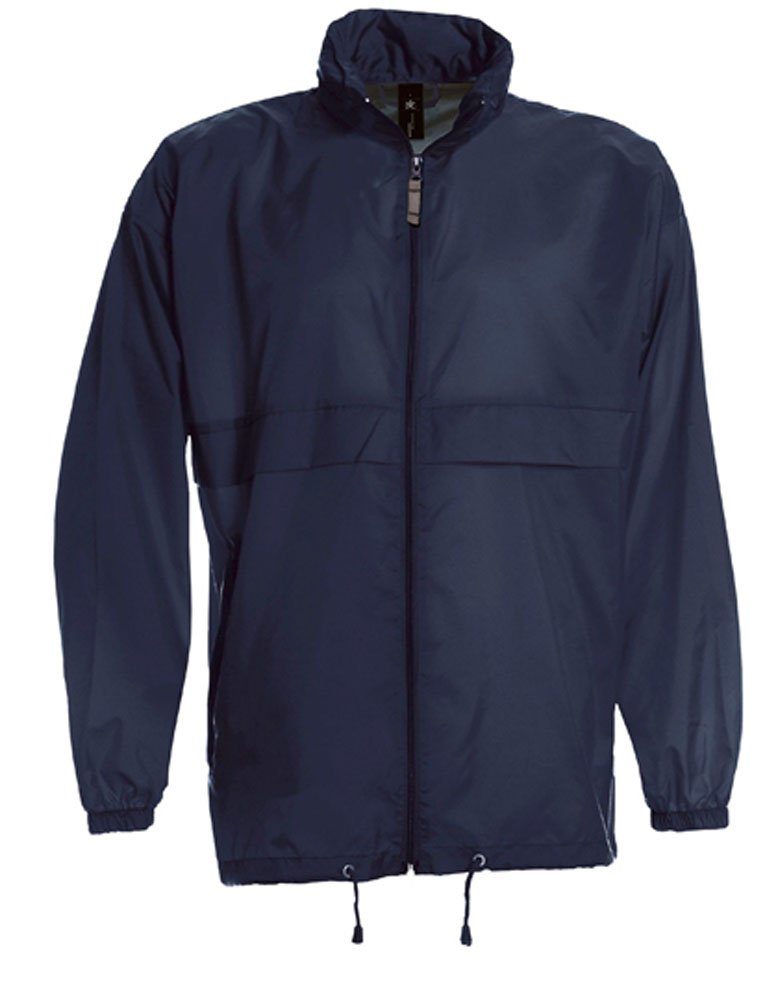 Goodman Design Regenjacke Windbreaker Damen und Herren Im Kragen integrierte Kapuze